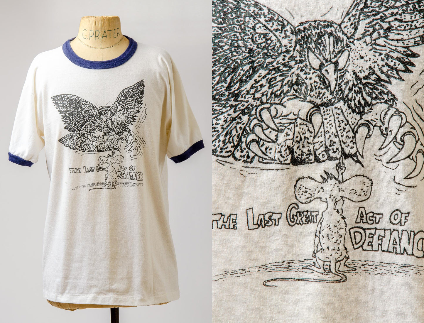1970s The Last Act of Defiance Middle Finger Novelty T Shirt