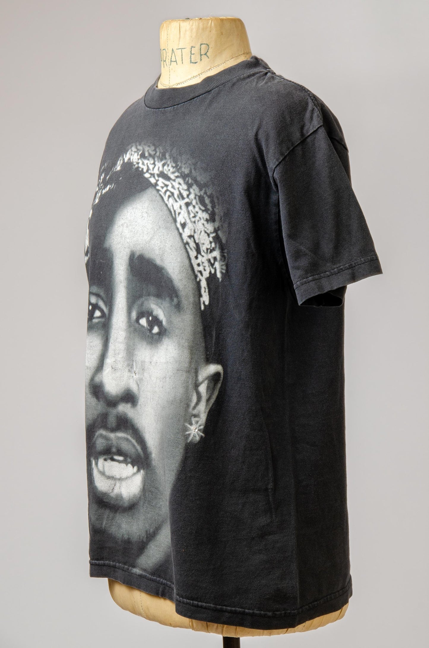 Vintage Tupac Airbrush Style 2Pac Black Cotton T Shirt