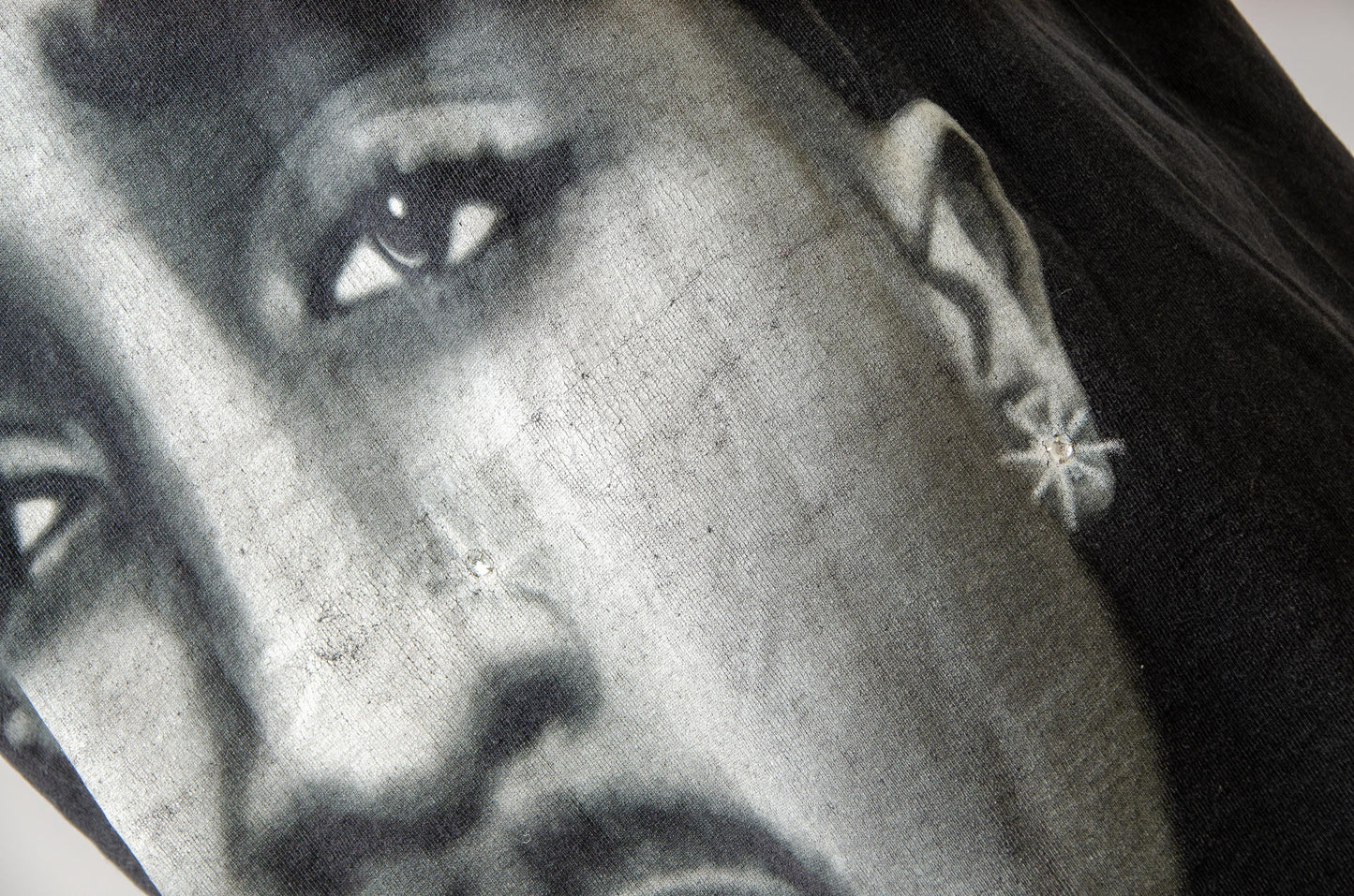 Vintage Tupac Airbrush Style 2Pac Black Cotton T Shirt