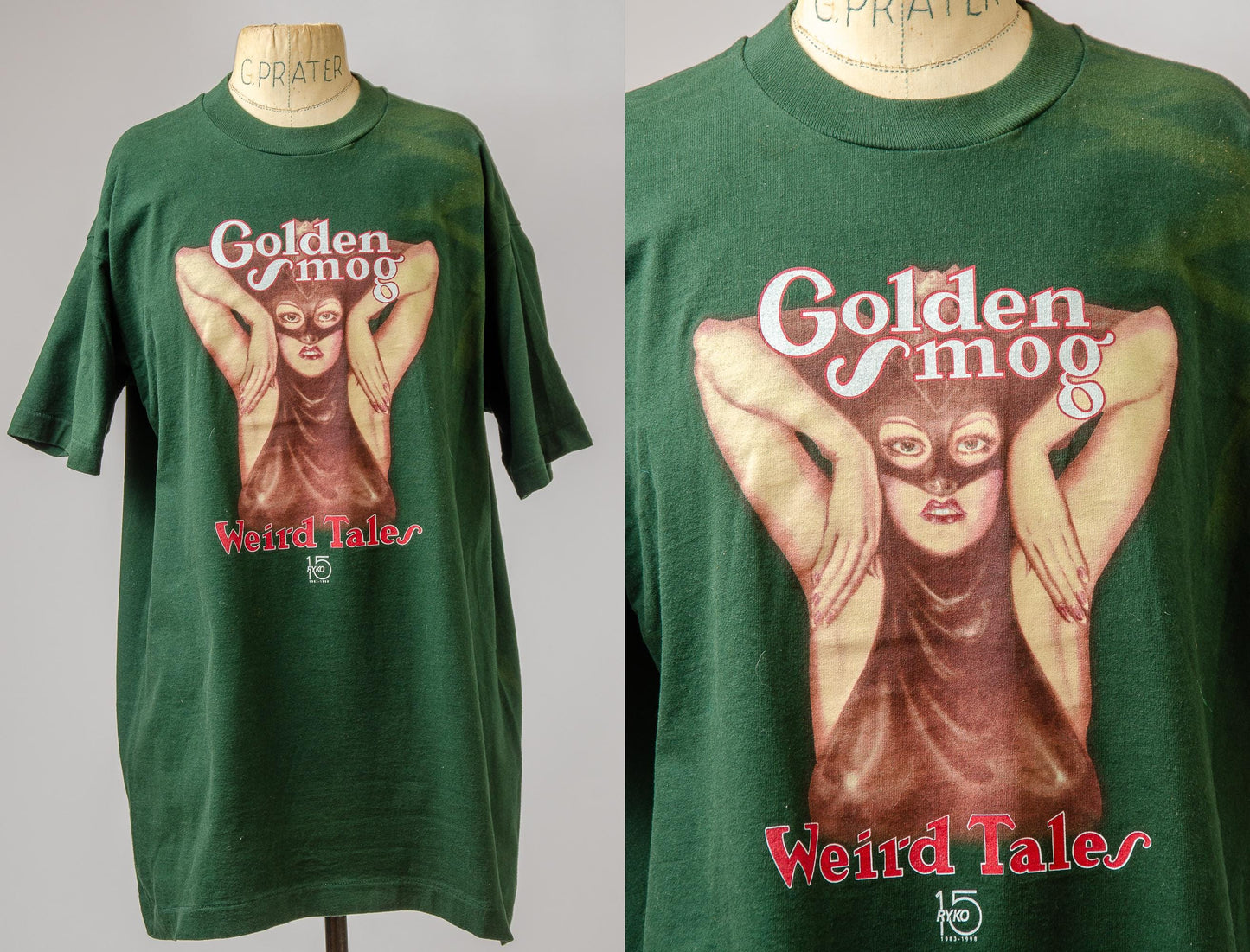 90s Golden Smog Weird Tales Green Cotton T Shirt