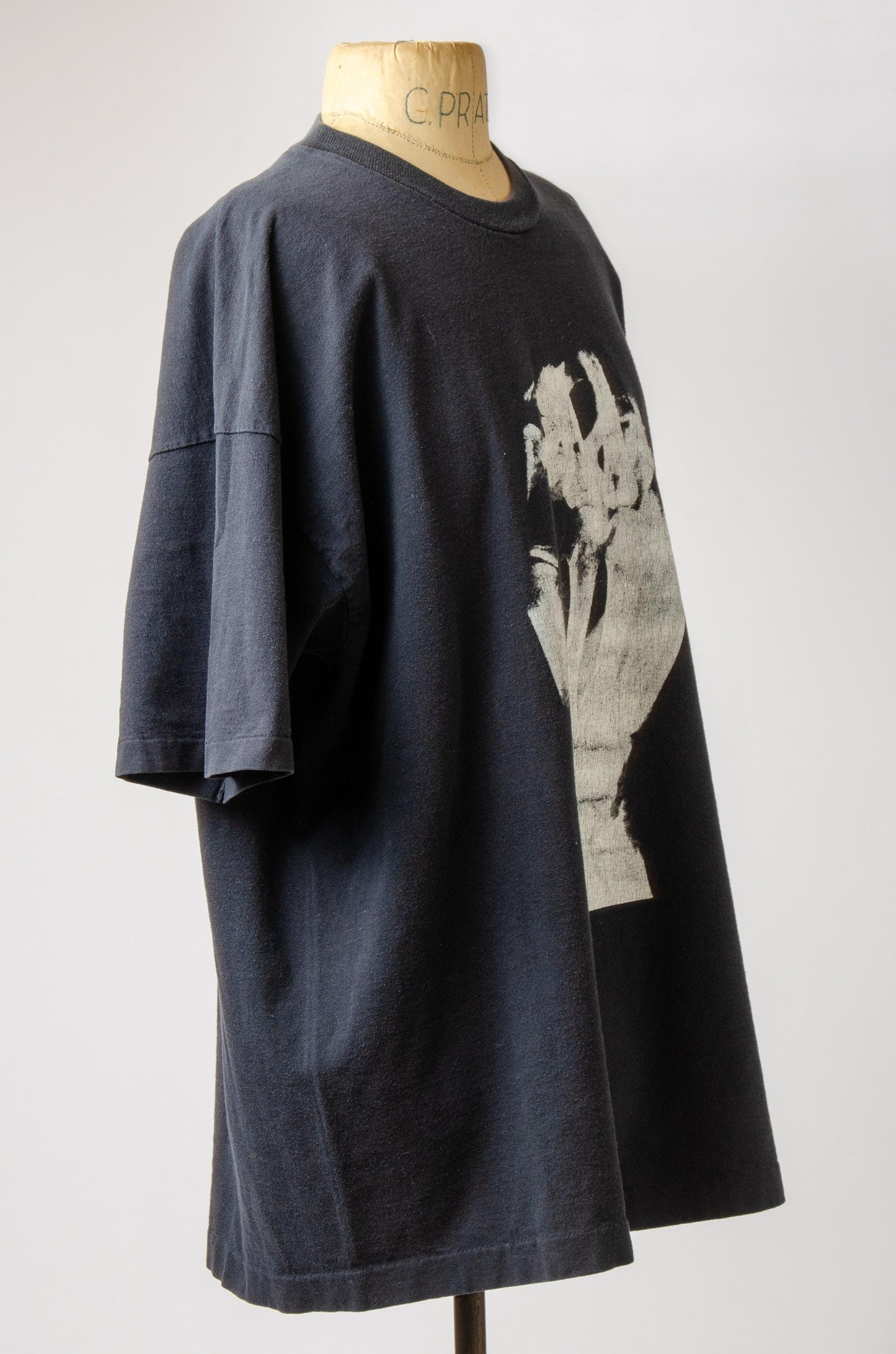 1980s Faust Fist Krautrock Front and Back Print Black Cotton T Shirt