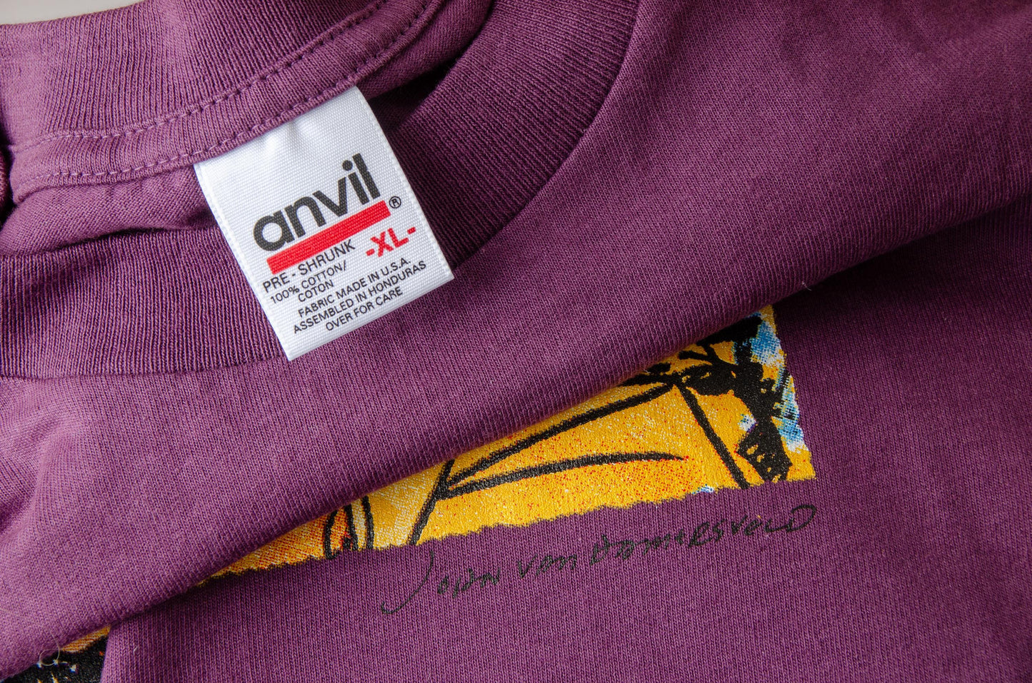 90s Keith Richards Purple Cotton T Shirt
