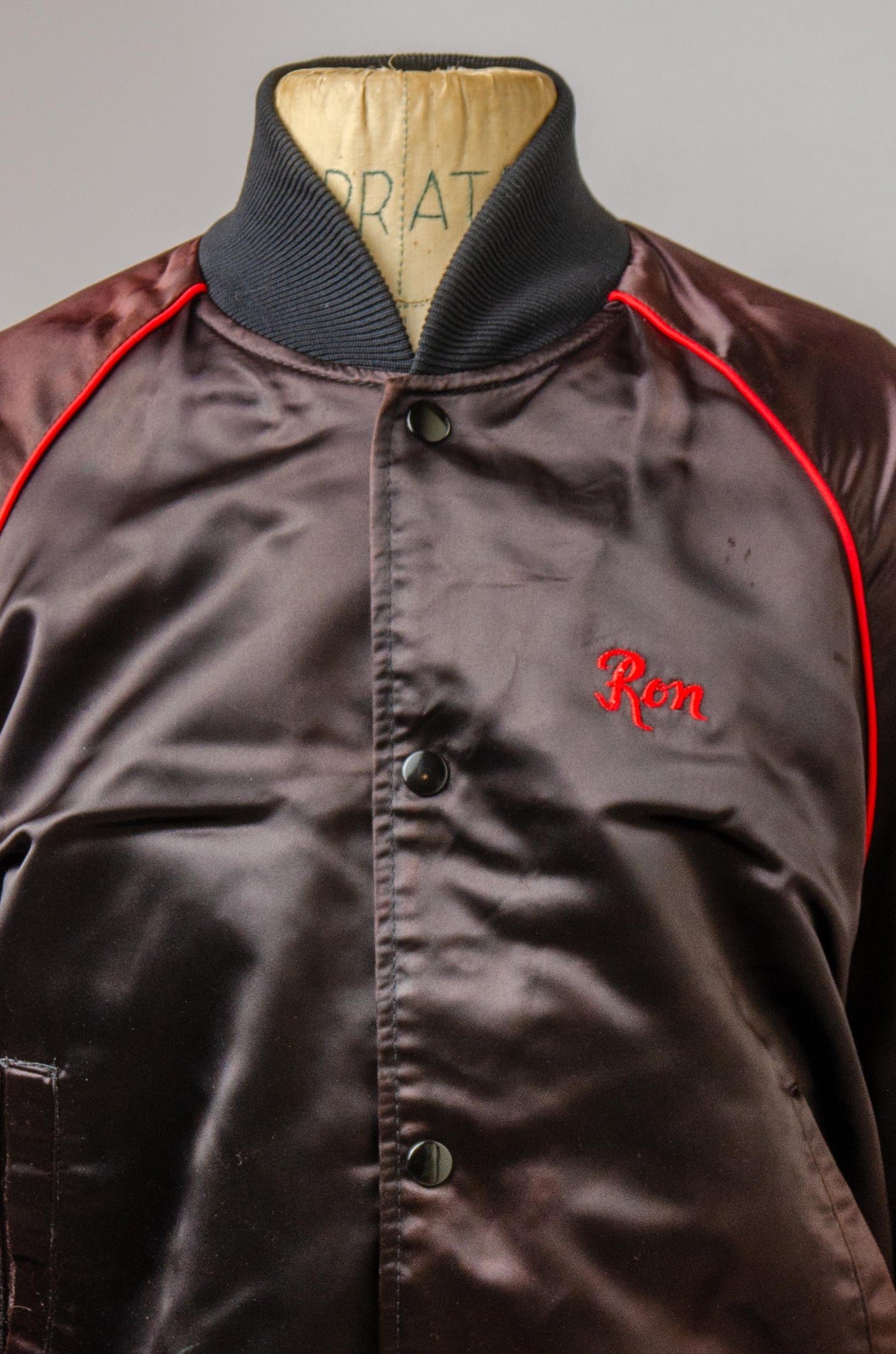 1980s Knight Rider David Hasselhoff Promo Black Satin Bomber Jacket