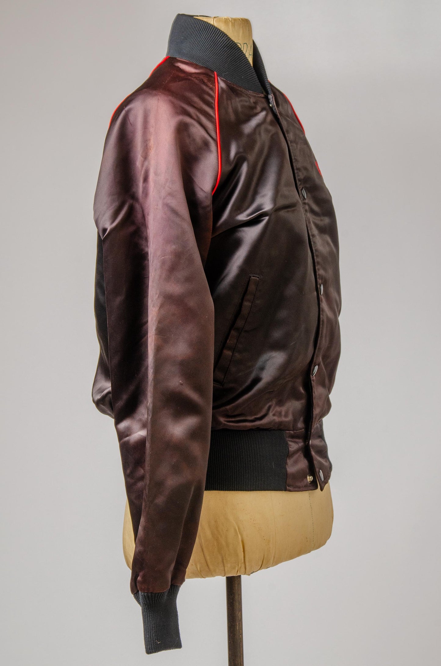 1980s Knight Rider David Hasselhoff Promo Black Satin Bomber Jacket