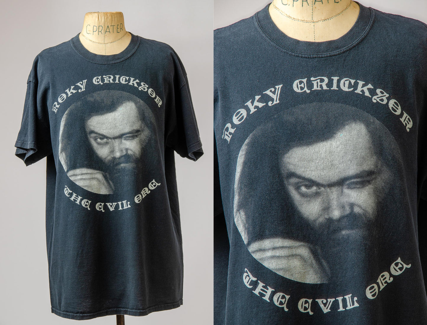 Vintage Roky Erickson T Shirt The Evil One Black Cotton Rock Tee