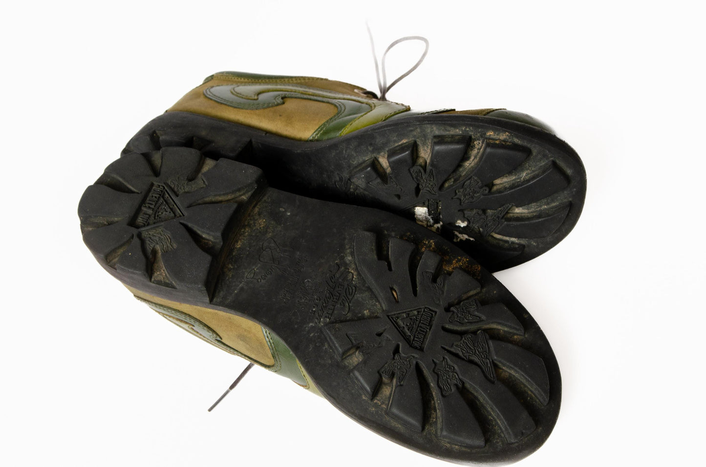 Vintage John Fluevog Angel Swirl Green Leather Shoes Mens 7.5 Women 9