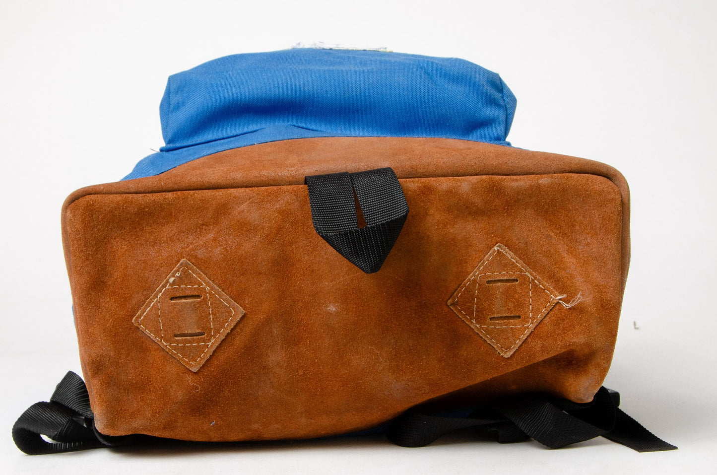 1970s Outdoor Products Backpack Blue Cordura Leather Bottom Rucksack Daypack