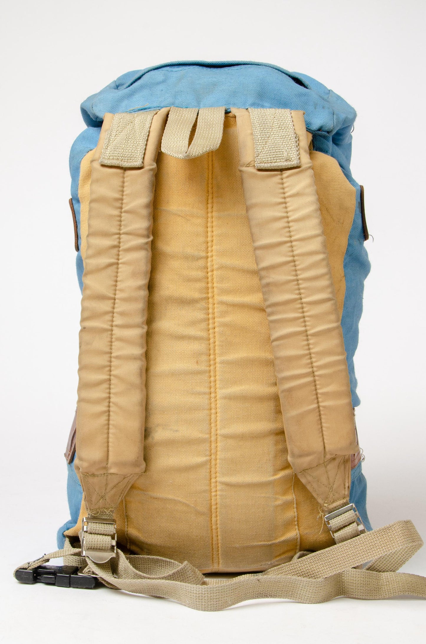 1970s Mountaineering Backpack Cordura and Leather Hiking Rucksack Daypack