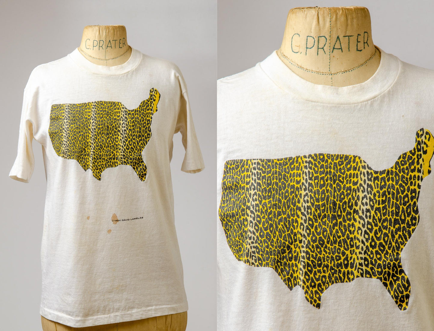 1984 David Lamelas Argentine Conceptual Artist Leopard Rock Star T Shirt