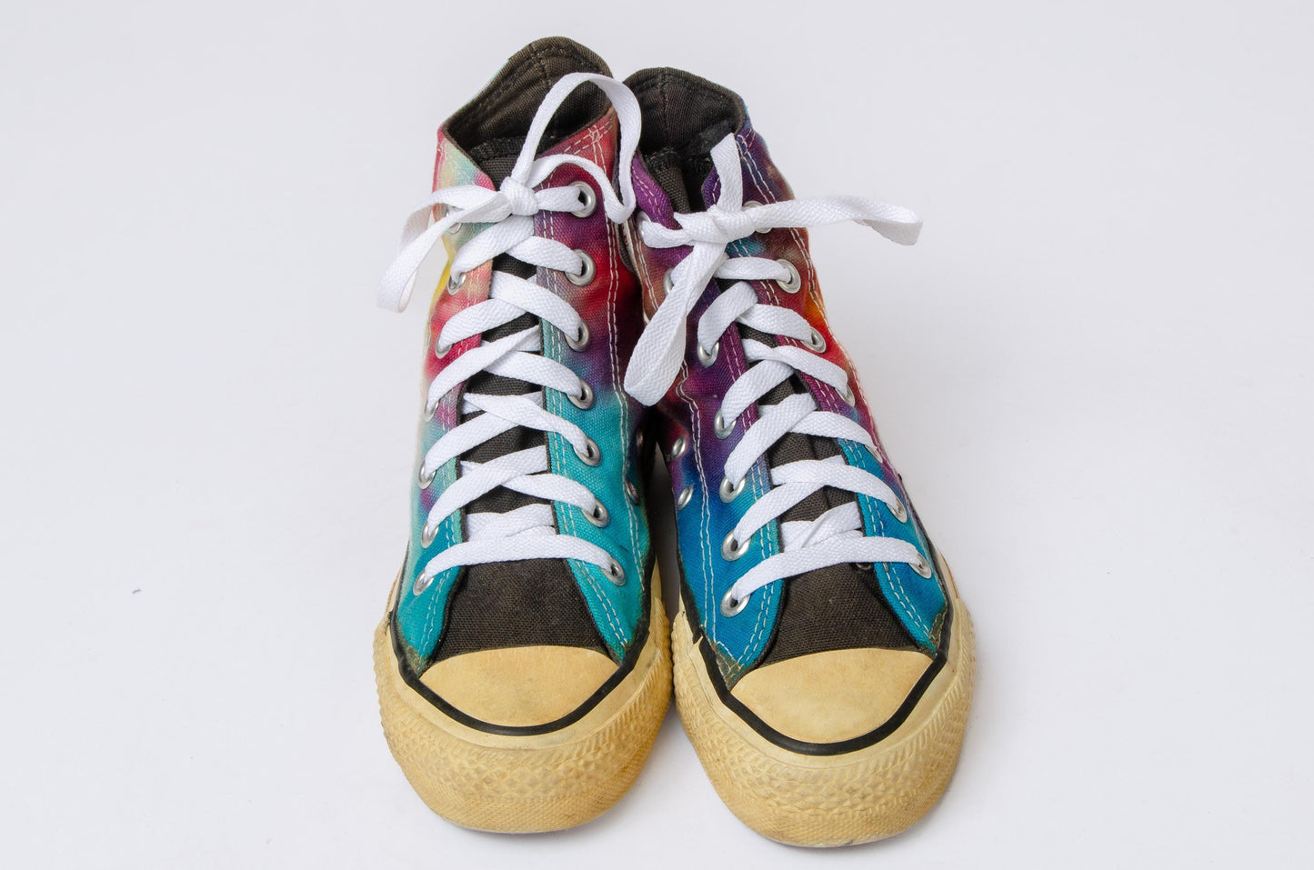1980s Converse Made In USA Tie Dye Chuck Taylor High Top Allstars, Men 2.5 Women 4.5