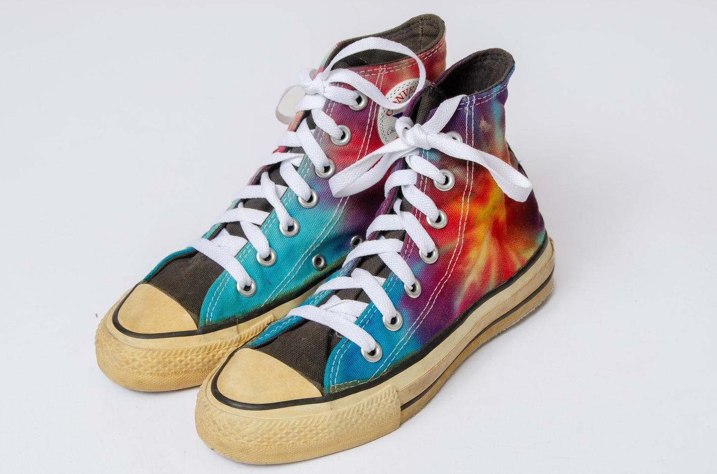 1980s Converse Made In USA Tie Dye Chuck Taylor High Top Allstars, Men 2.5 Women 4.5