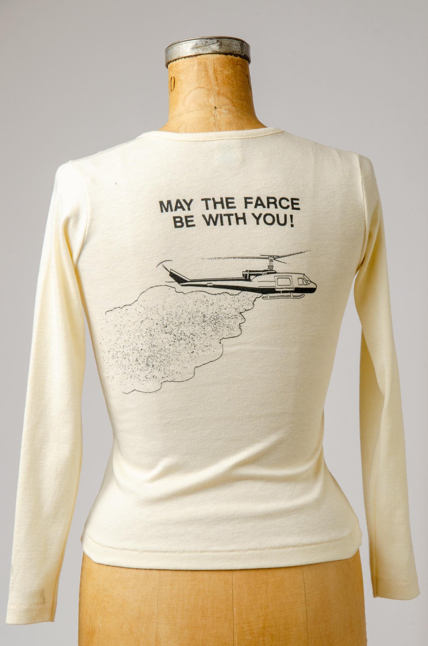 1970s Fly Wars Satire T Shirt Long Sleeve Babyrib T Shirt