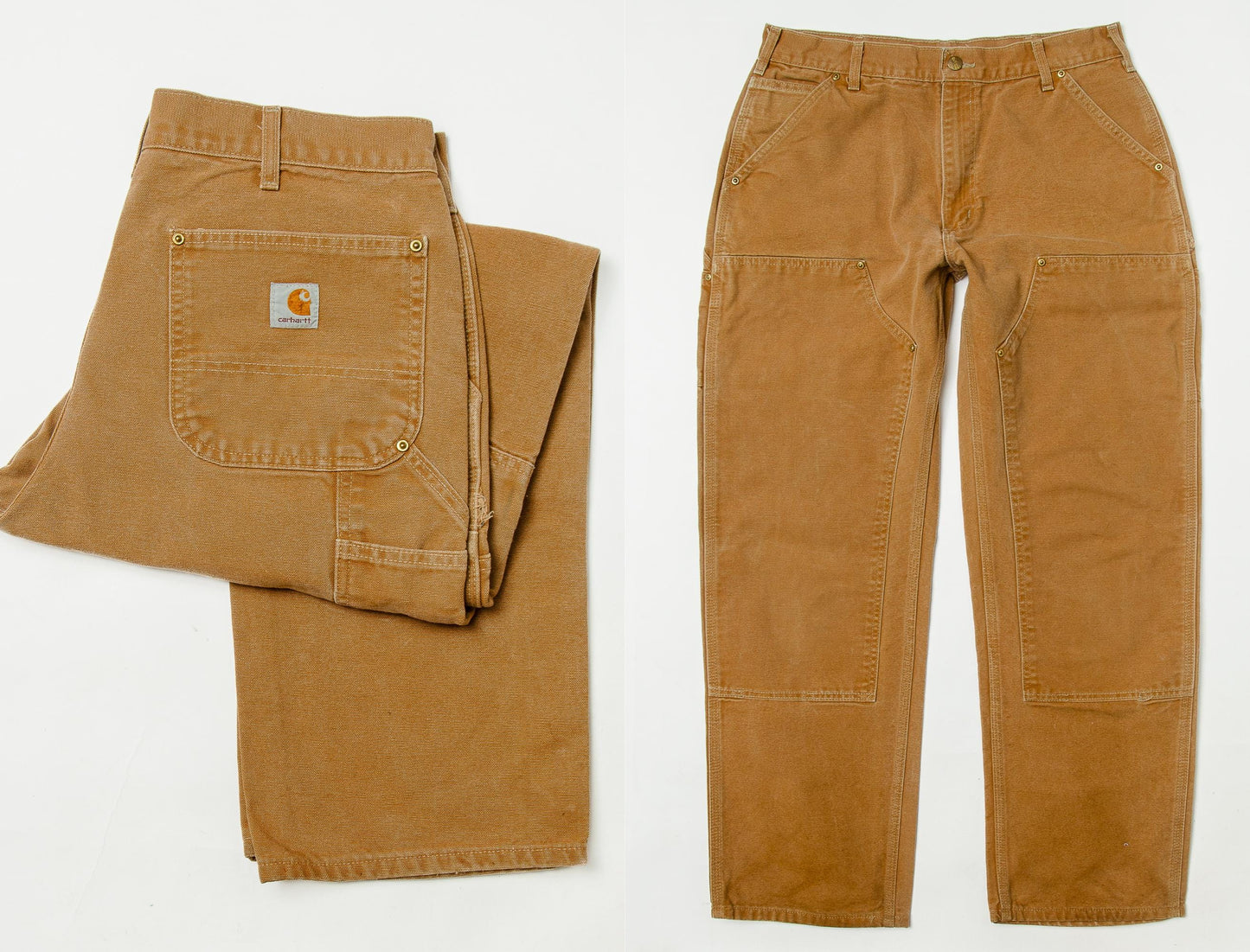 Vintage Carhartt USA Jeans Brown Cotton Denim Work Pants 32 x 29.5