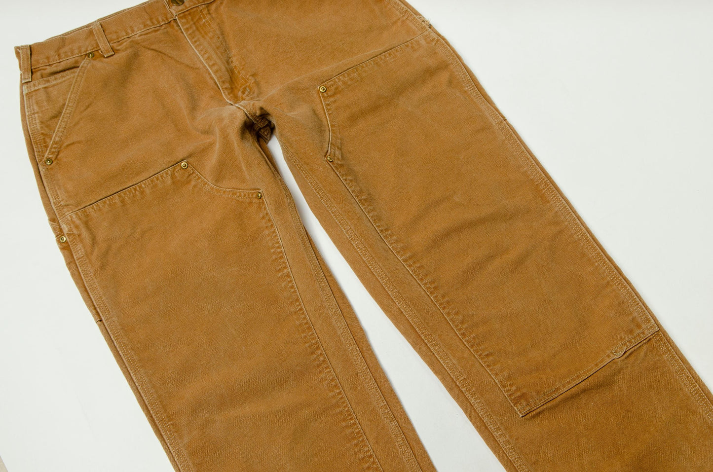 Vintage Carhartt USA Jeans Brown Cotton Denim Work Pants 32 x 29.5