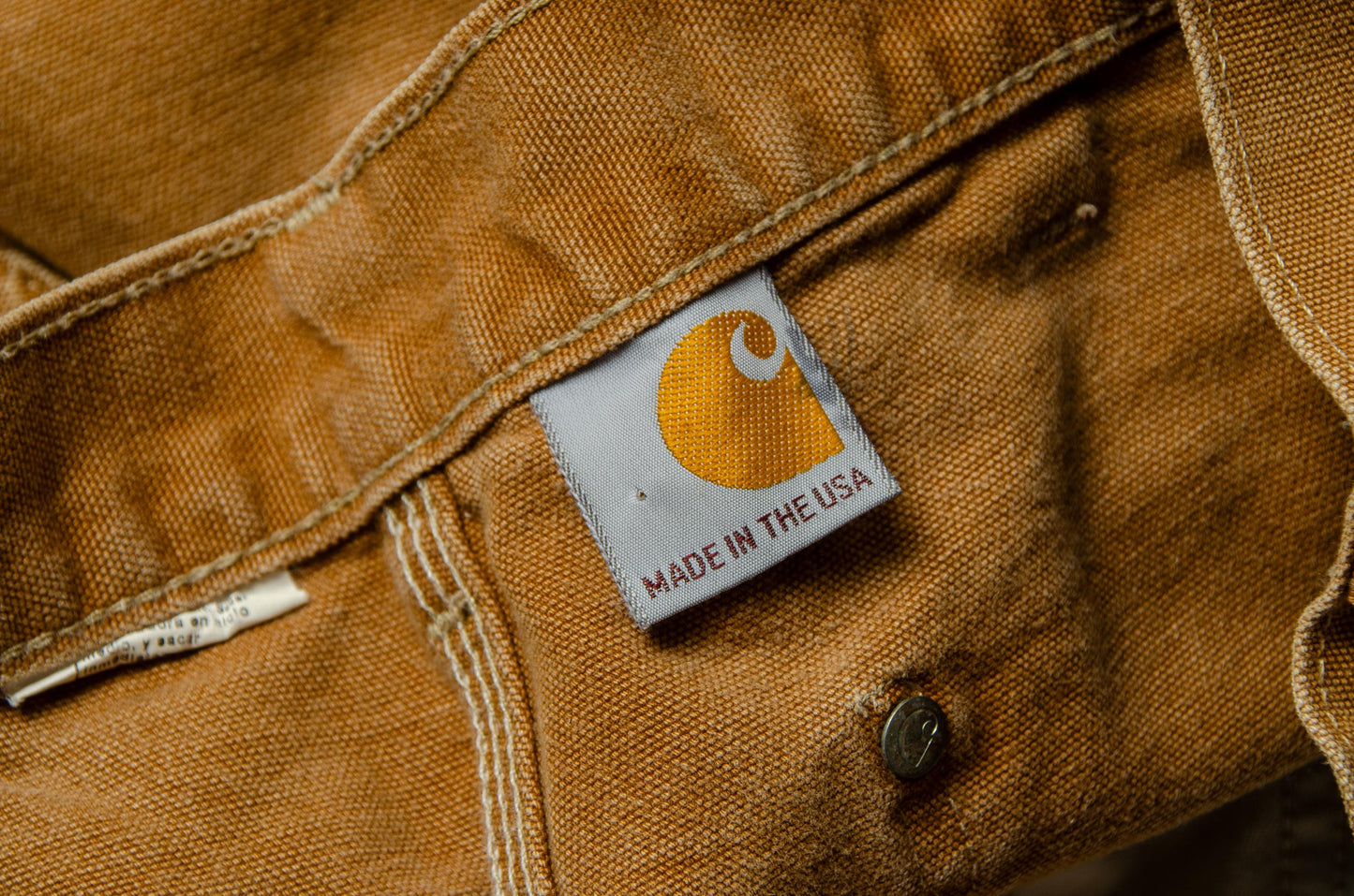 Vintage Carhartt USA Jeans Brown Cotton Denim Work Pants 32 x 29.5