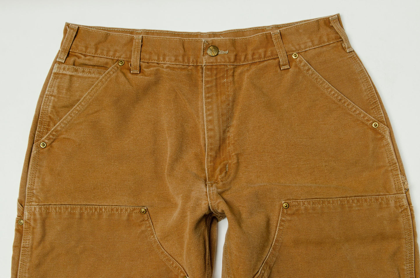 Vintage Carhartt USA Jeans Brown Cotton Denim Work Pants 32 x 29.5