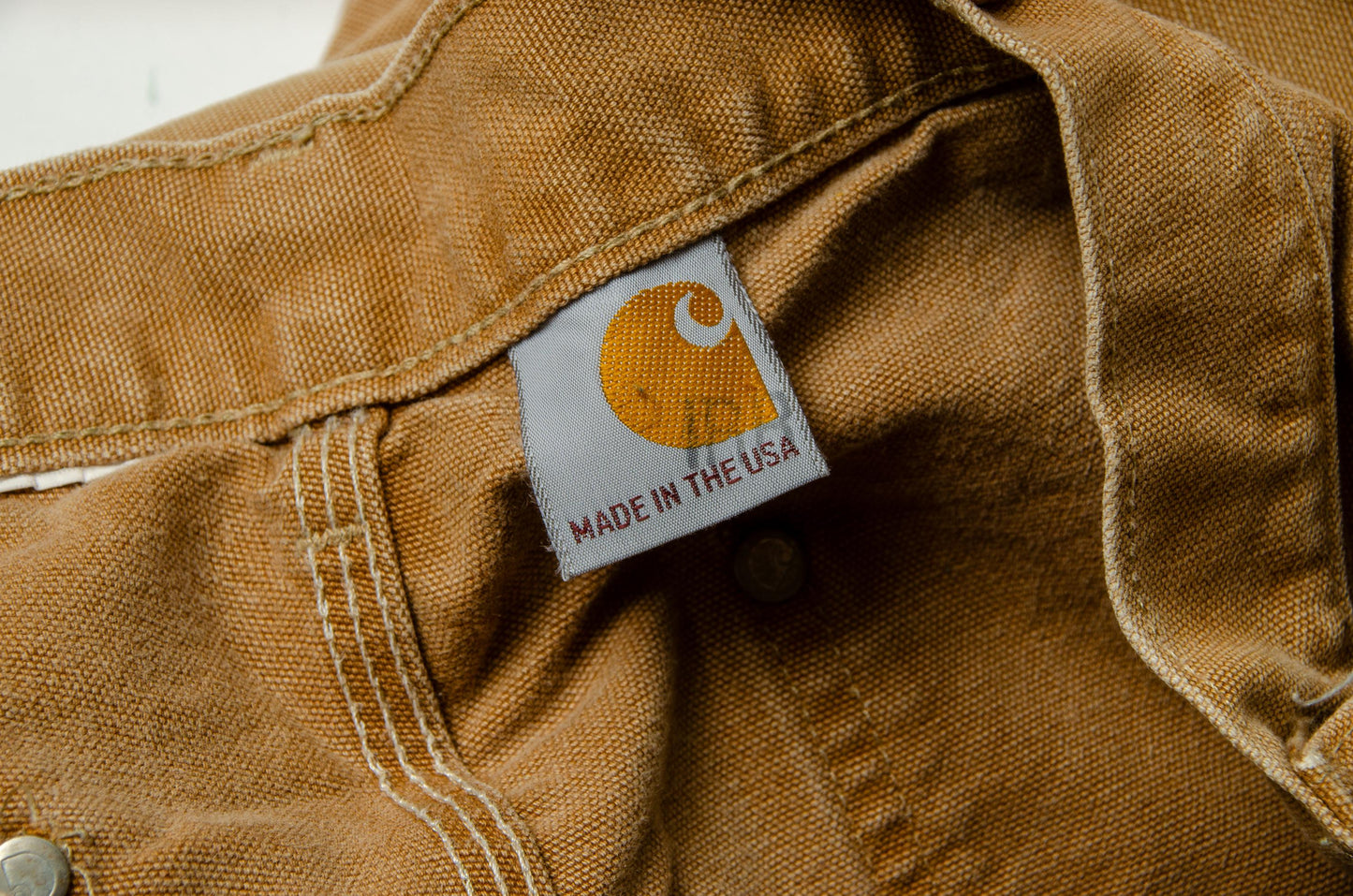 Vintage Carhartt USA Jeans Brown Cotton Denim Work Pants 32 x 30.5