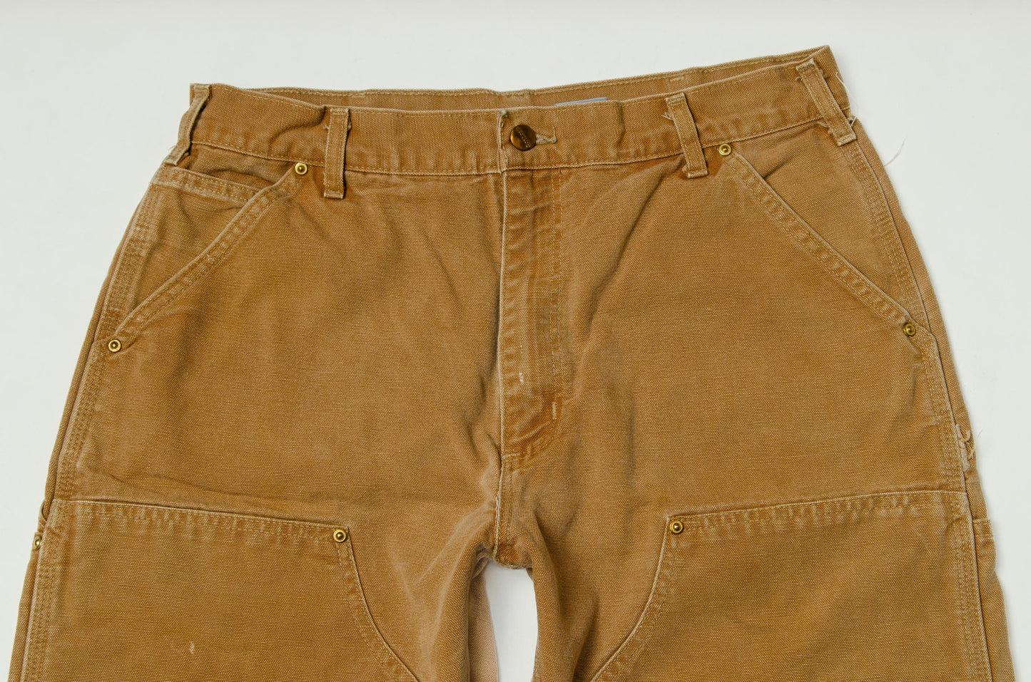 Vintage Carhartt USA Jeans Brown Cotton Denim Work Pants 32 x 30.5