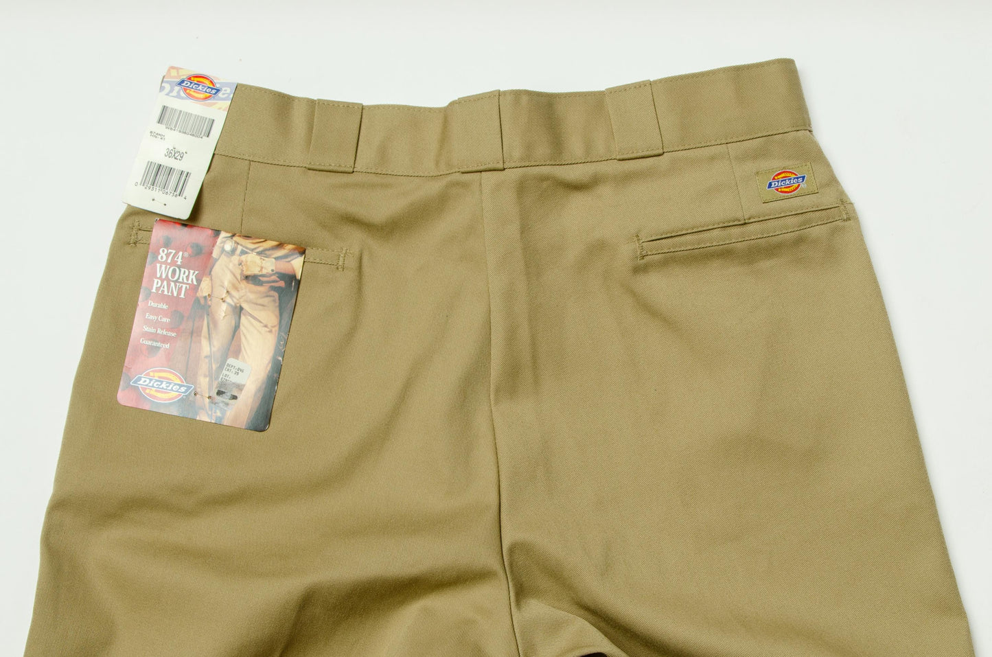 Vintage Dickies Deadstock USA Khaki Canvas Cotton Skateboard Pants 36 x 29