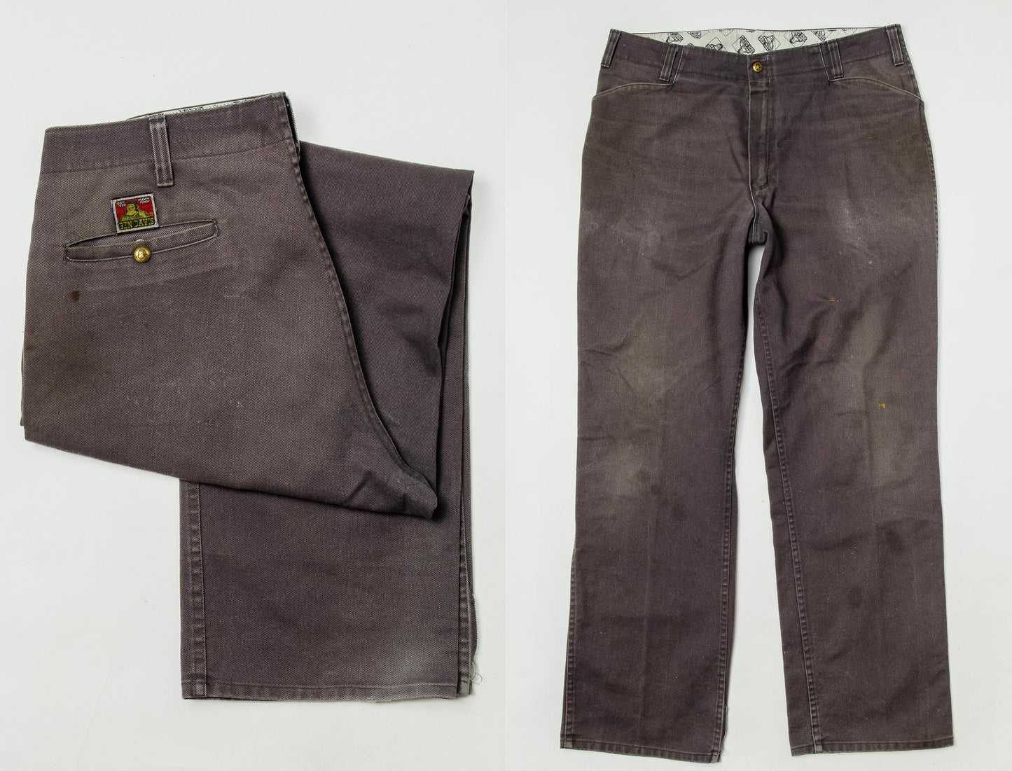 Vintage Ben Davis Faded Black Canvas Skateboard Pants 38 x 33