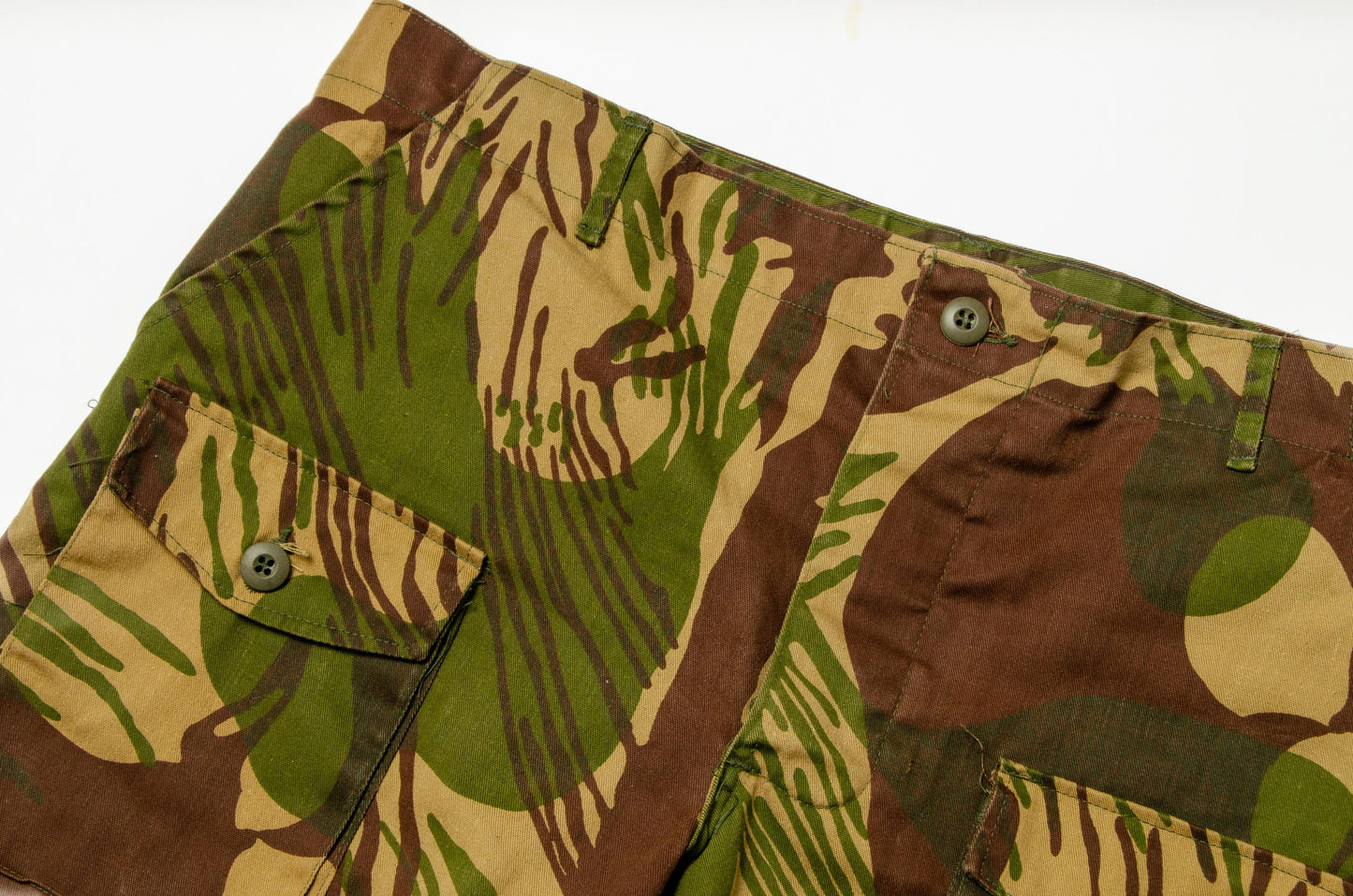 1970s Camo Shorts Rhodesian Cotton Camouflage Cargo Shorts W 39