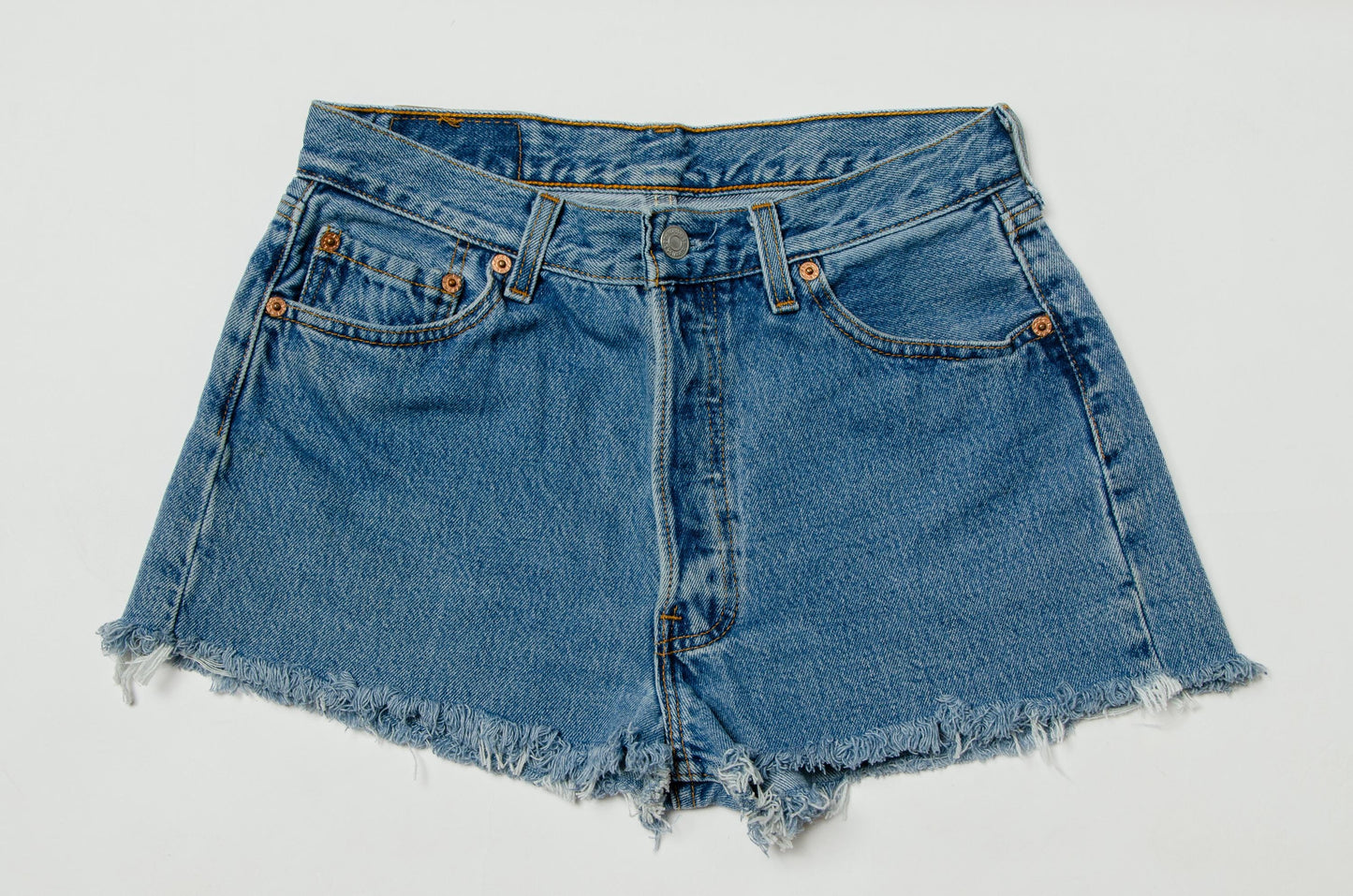 Vintage Levis 501 Cut Off Shorts Frayed Jeans W 29