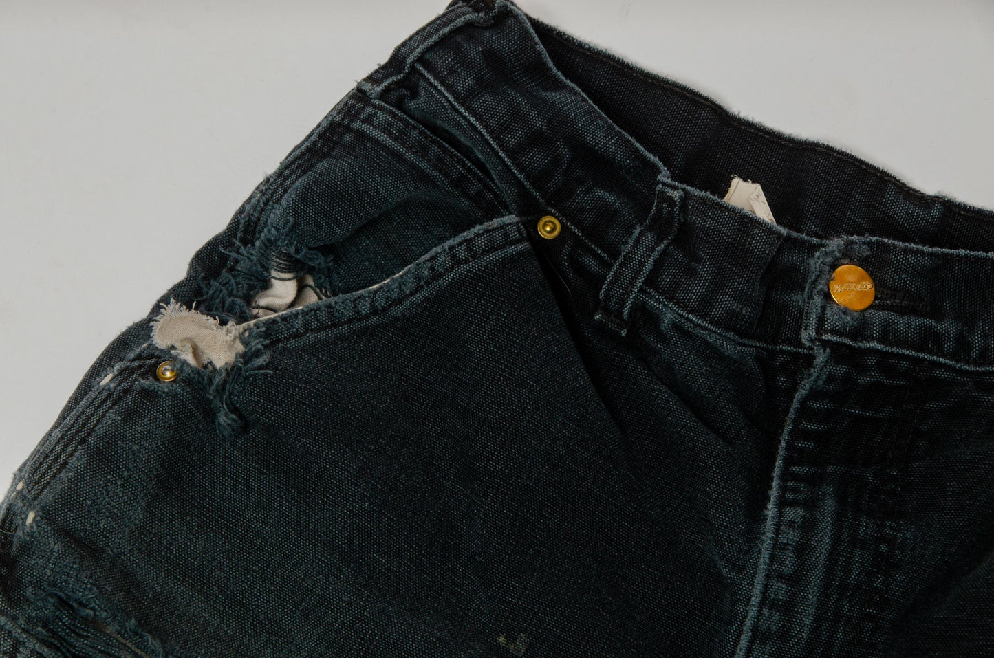 Vintage Carhartt Distressed Black Cut Off Shorts W 30