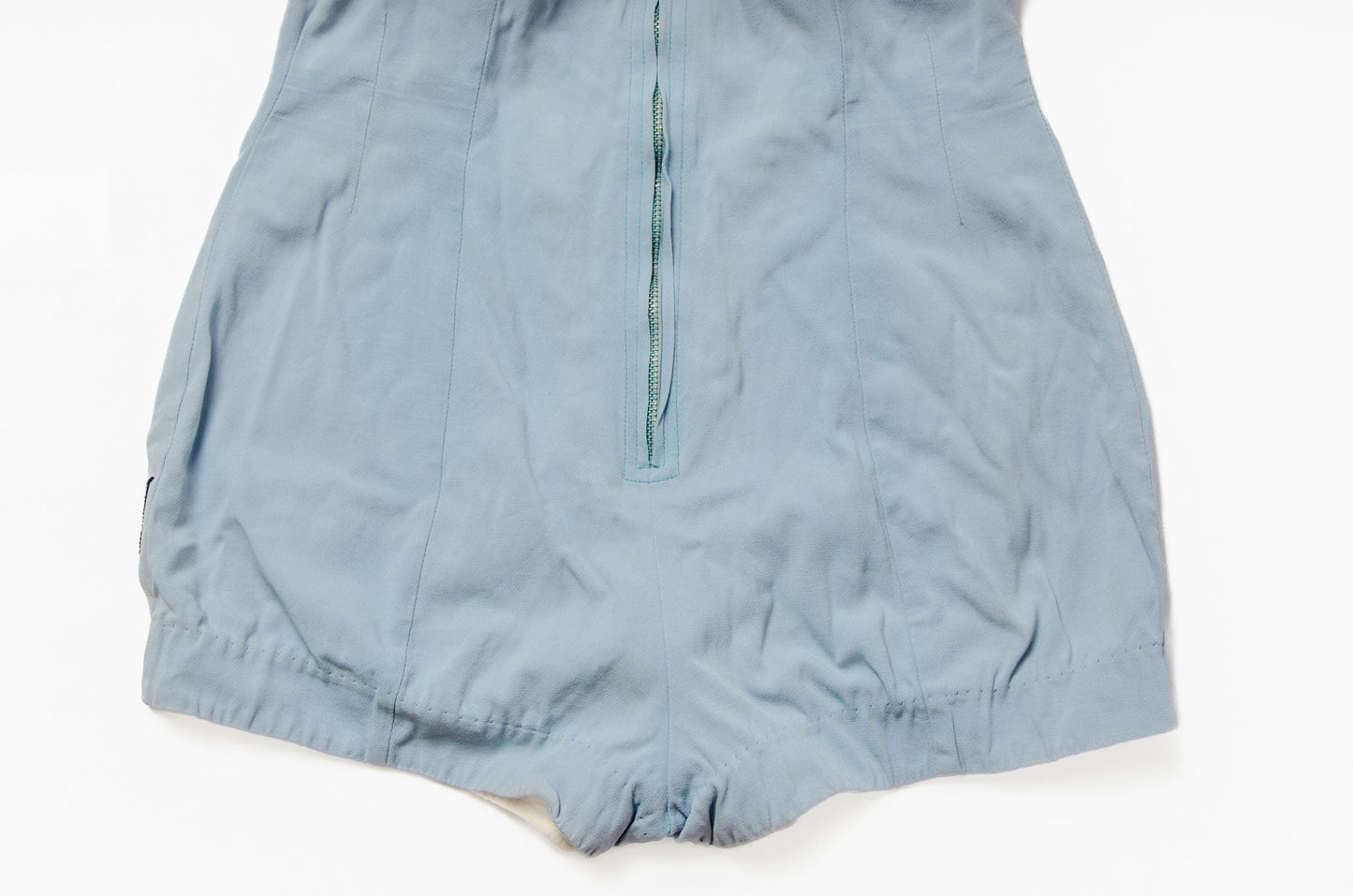 1940s Jantzen Swimsuit Powder Blue Sweetheart Pin Up One Piece Playsuit Large