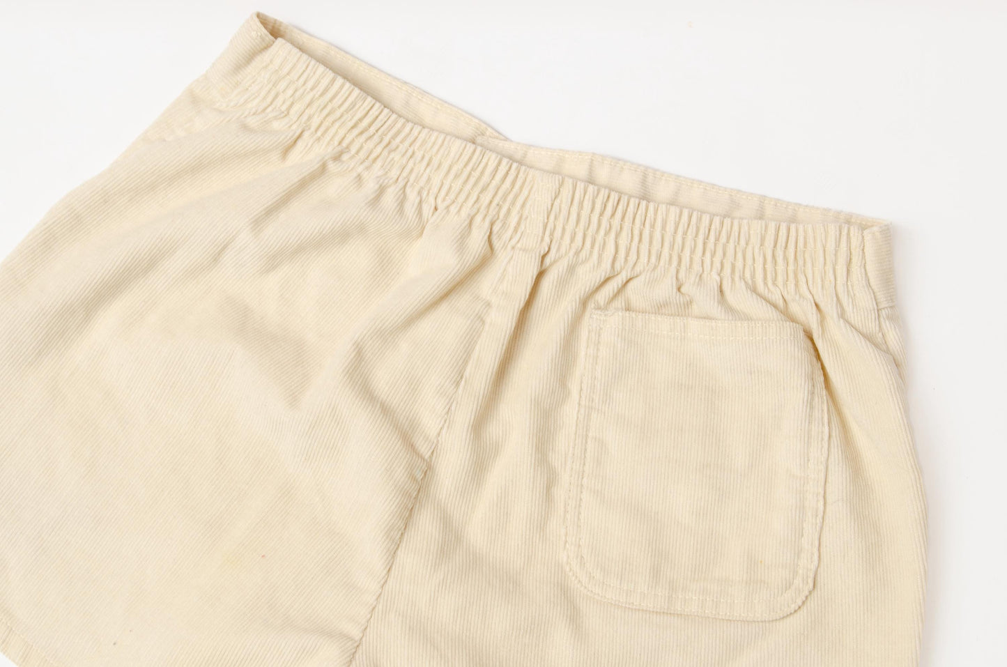 1983 Journey Tour White Corduroy Surf Shorts