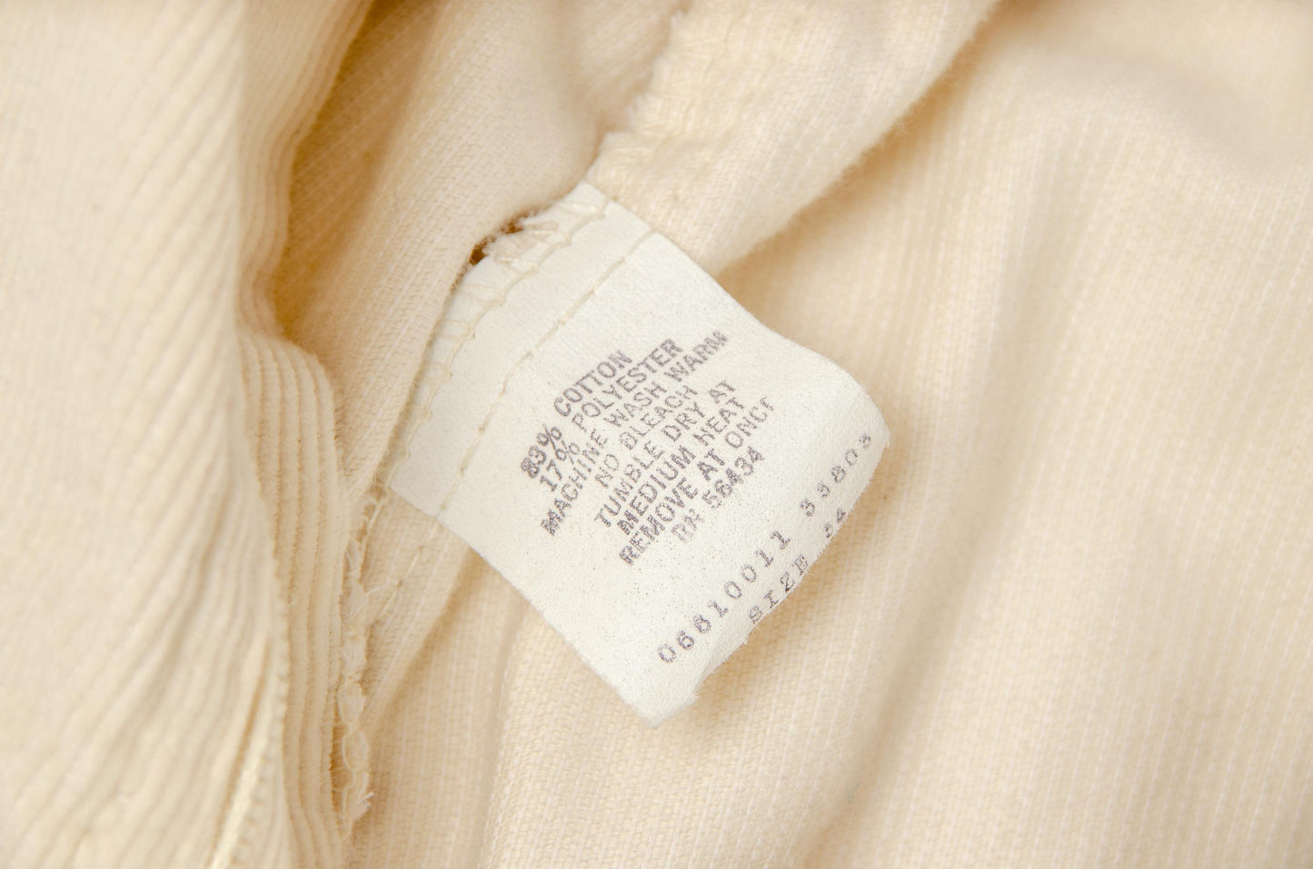 1983 Journey Tour White Corduroy Surf Shorts
