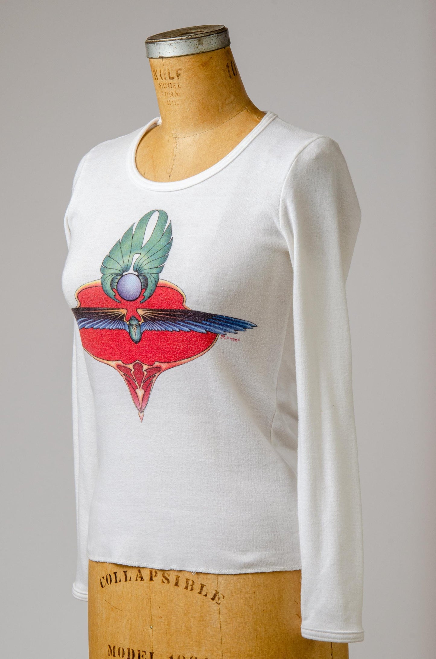 1974 Ted Lucas Mouse Kelley Monster Art Rare Long Sleeve Rock T Shirt