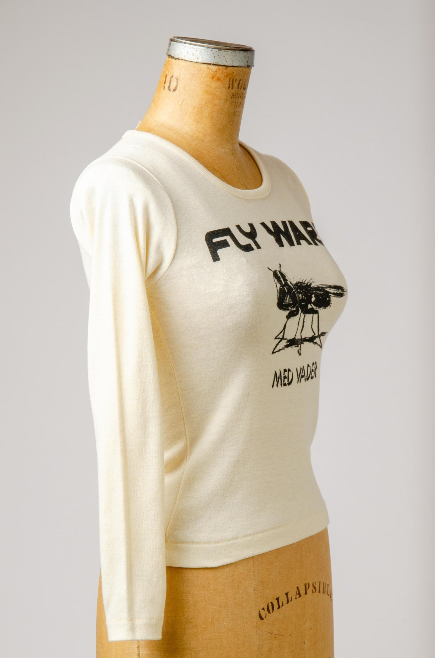 1970s Fly Wars Satire T Shirt Long Sleeve Babyrib T Shirt