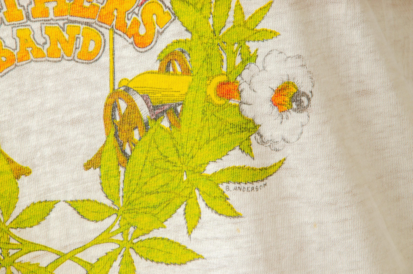 1970s Allman Brothers Band Mushroom & Marijuana Distressed T Shirt