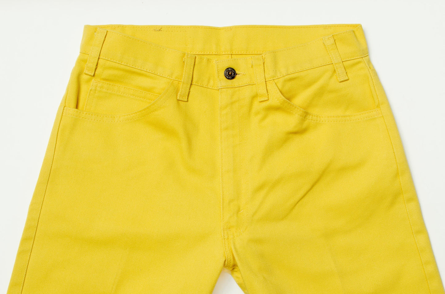 1970s Levis 505 Yellow Denim High Waisted Tapered Leg Jeans 31 x 29