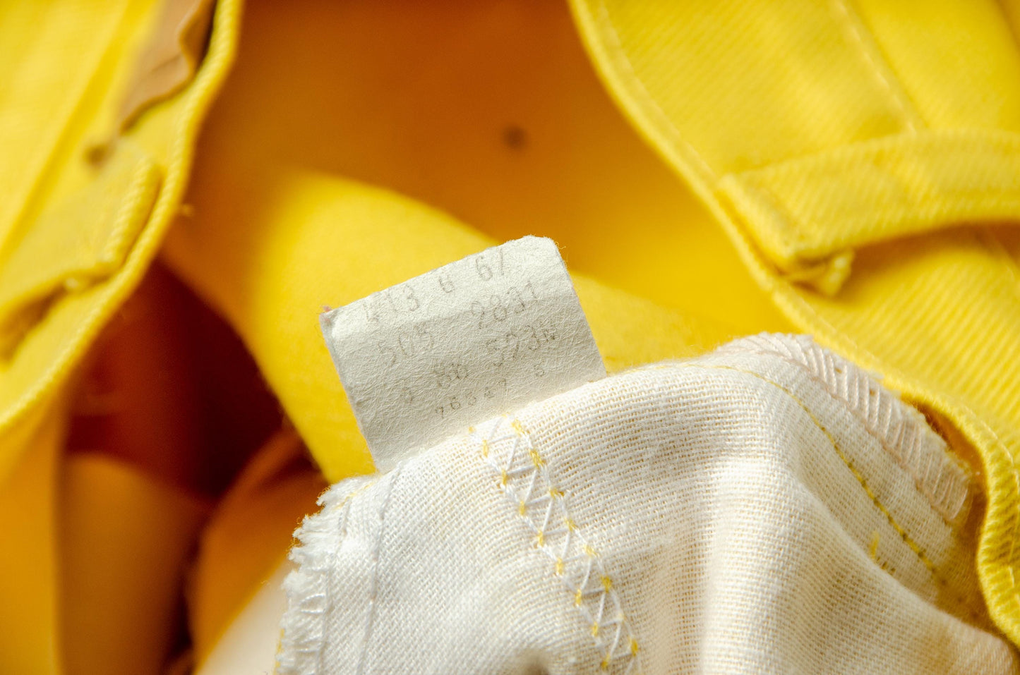 1970s Levis 505 Yellow Denim High Waisted Tapered Leg Jeans 31 x 29