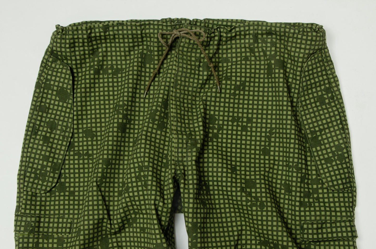 Vintage Night Desert Cargo Pants Green Cotton Utility Trousers 35 - 39 Waist