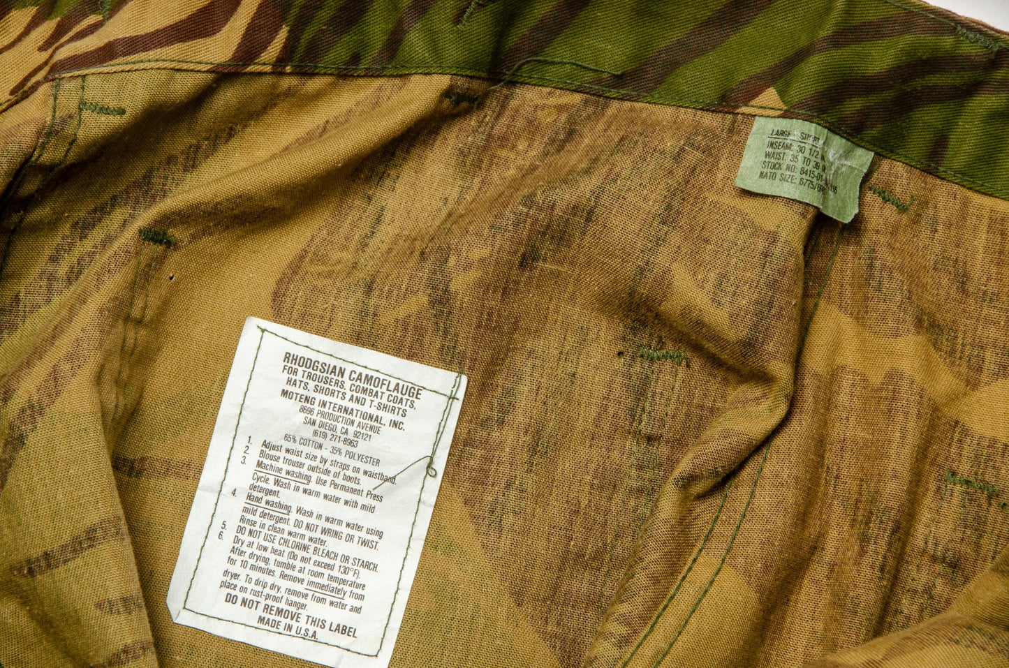 1970s Camo Shorts Rhodesian Cotton Camouflage Cargo Shorts W 39