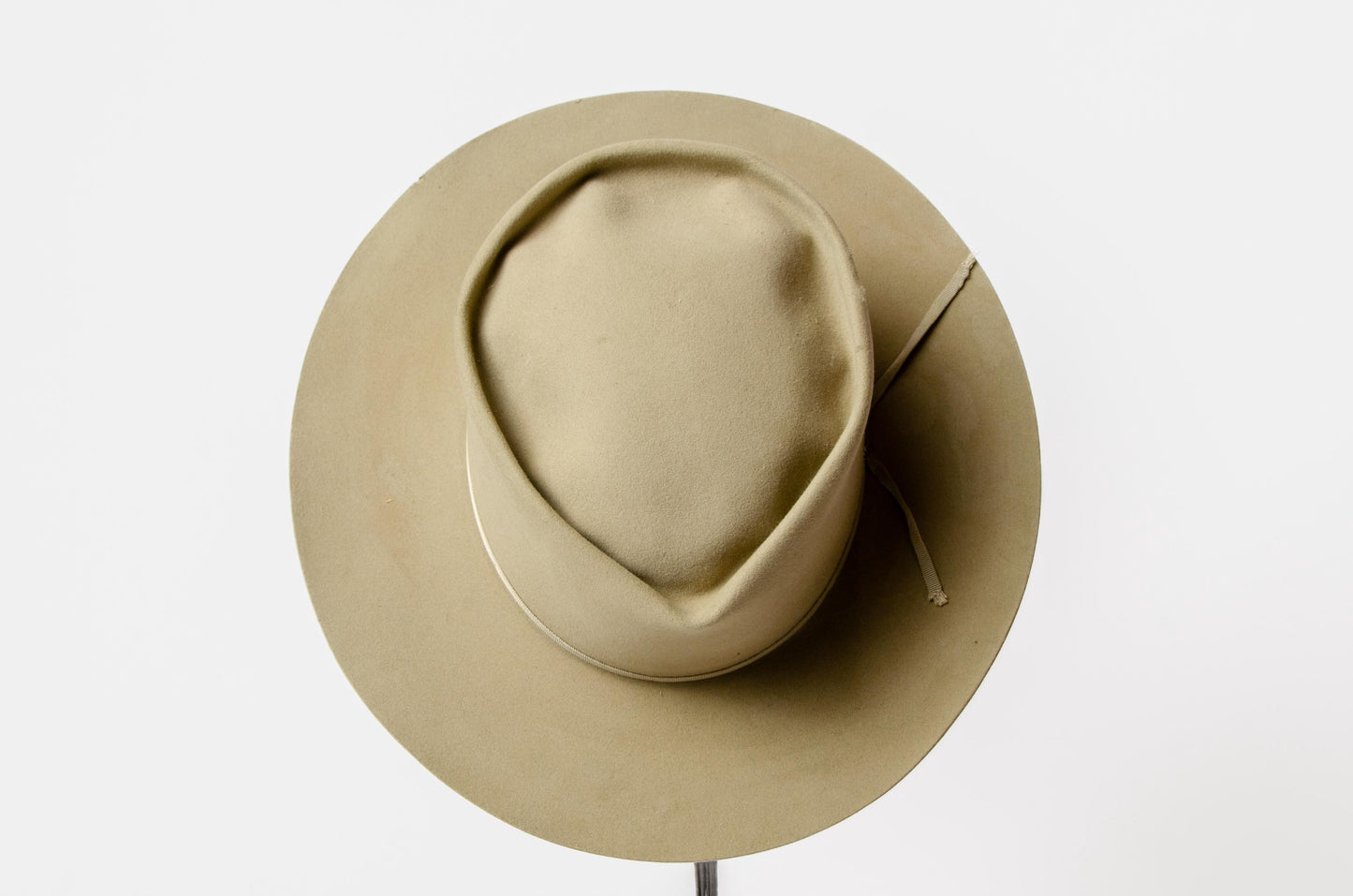 1950s Stetson Twenty Five Open Road Beige Fur Felt Ranch Worn Cowboy Hat 7