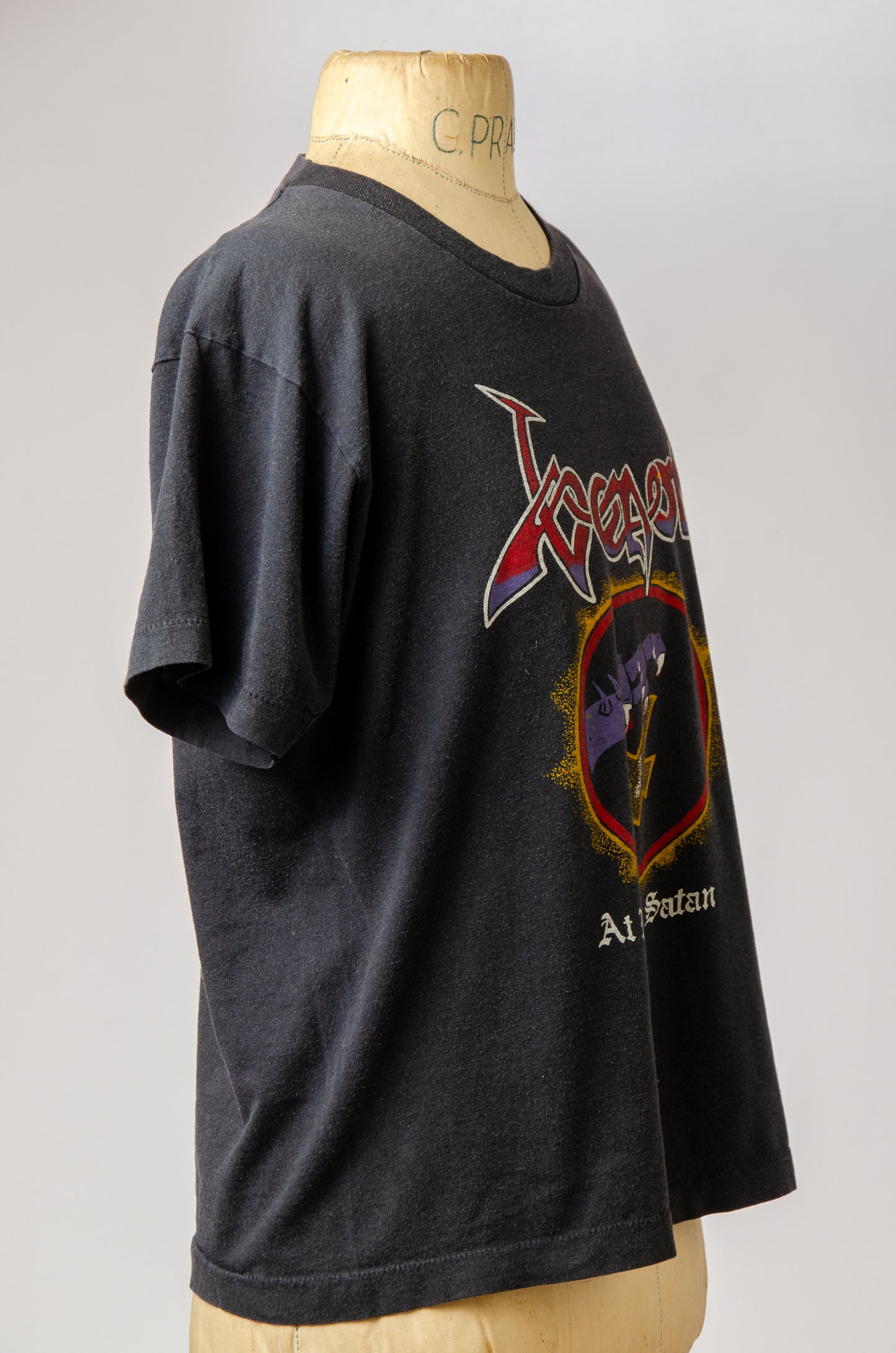 1980s VENOM At War with Satan Word Tour Early Metal T Shirt