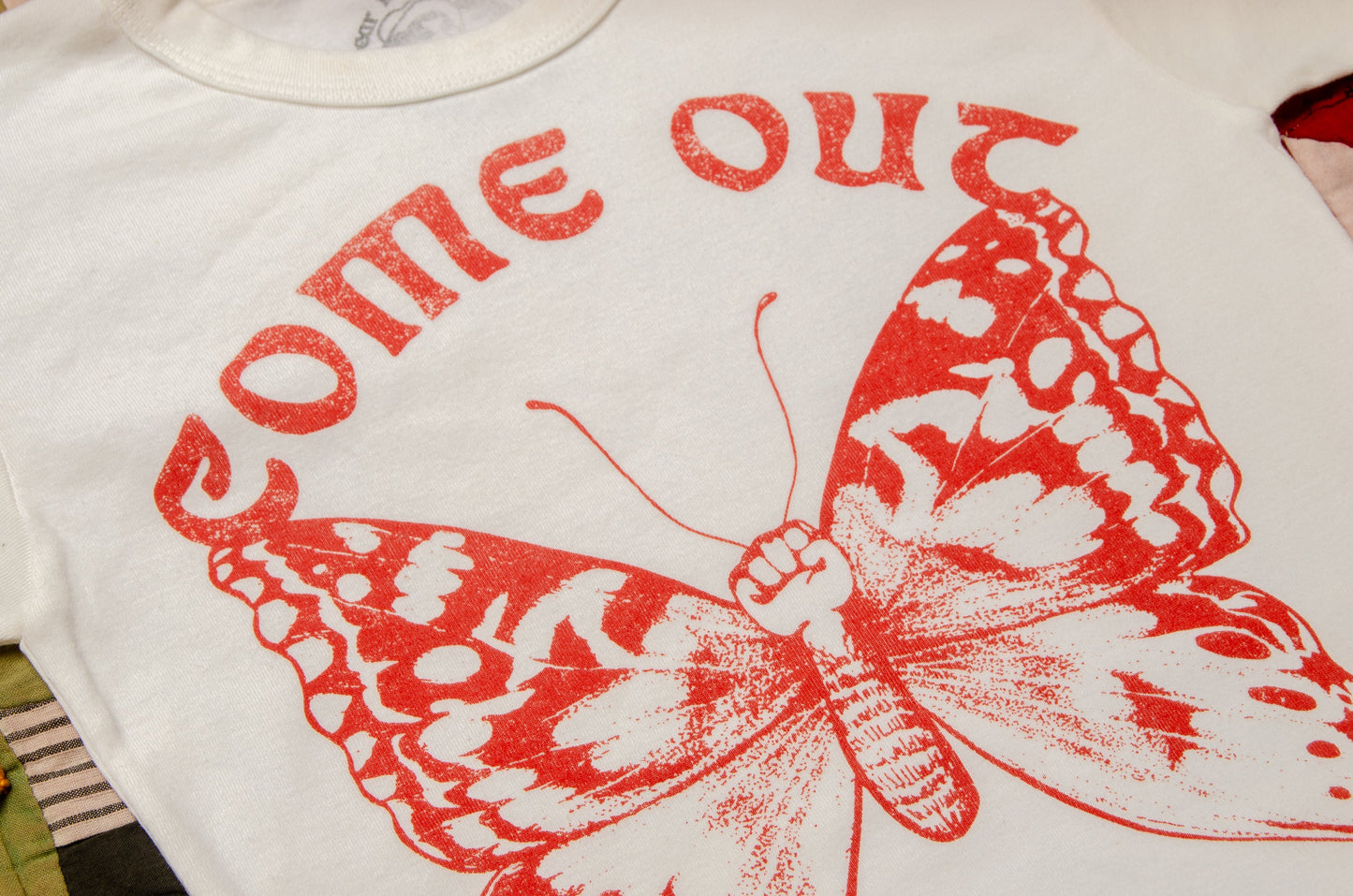 Come Out Liberation Butterfly Fist Baby Tee