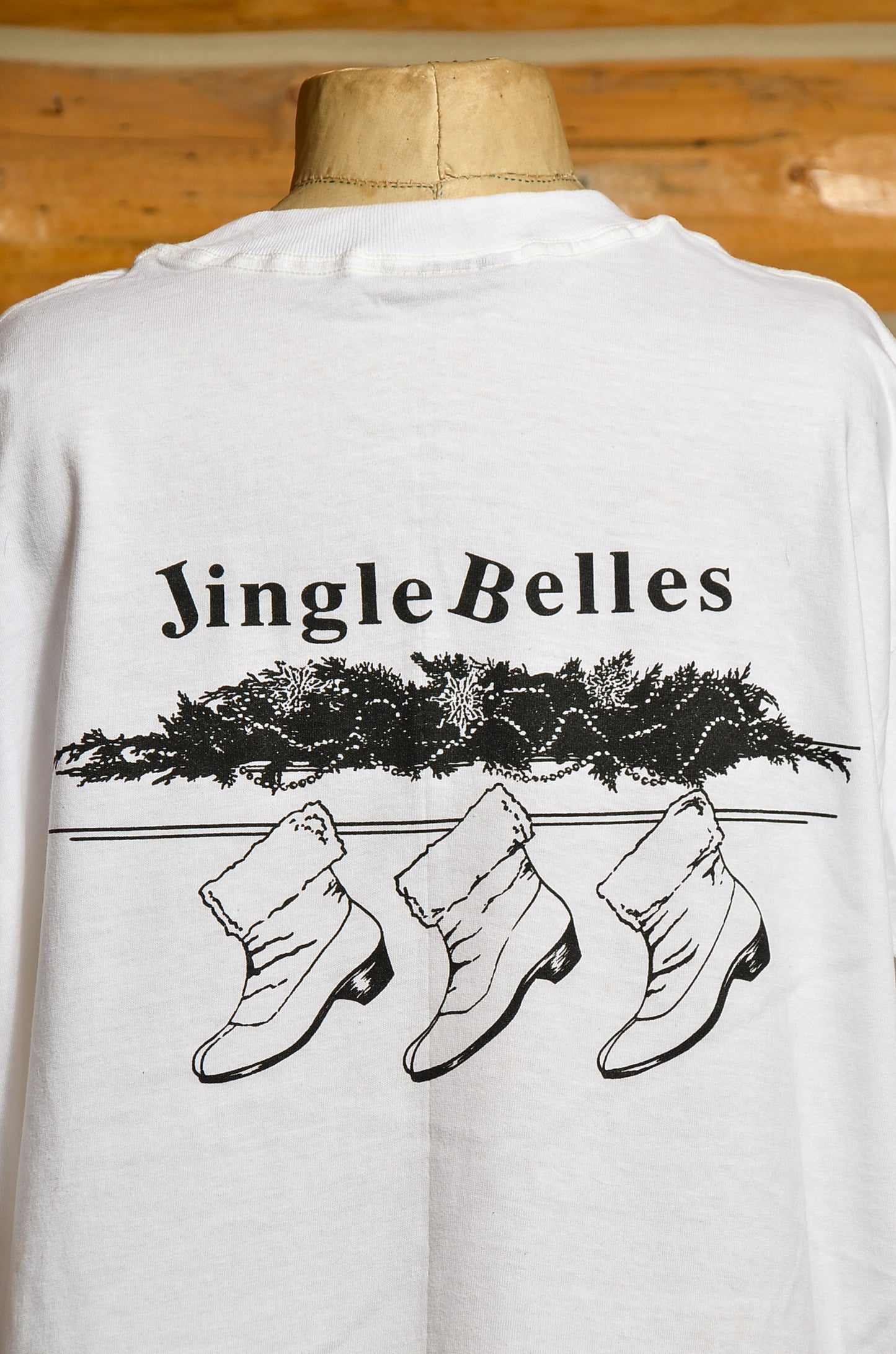 1980s Del Rio Triplets Jingle Bells Country Christmas Three Gals, Three Guitars, One Birthday Original Deadstock Promo T Shirt