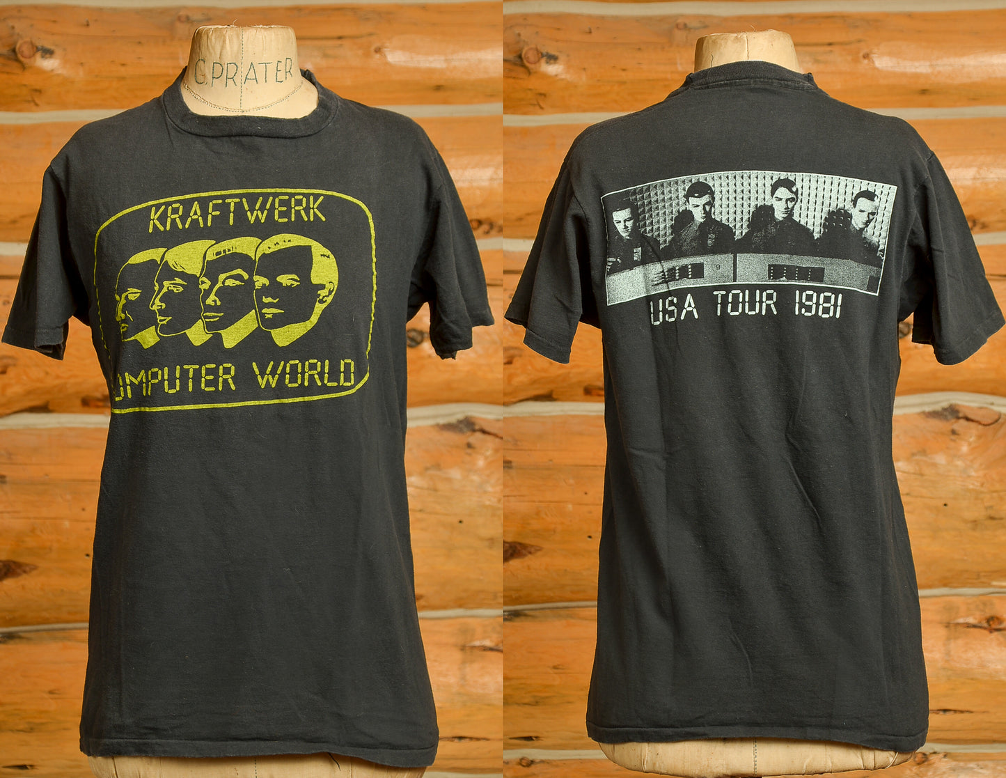 1980s Kraftwerk Computer World Black Cotton T Shirt