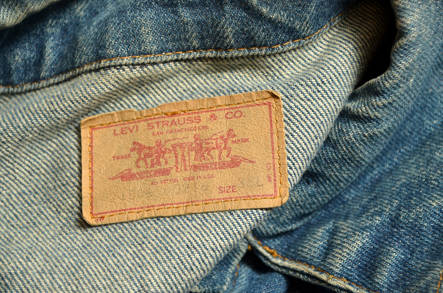 1980s Levis Trucker Jacket Dark Denim Ranch Hand Four Pocket Levi's 506 Jean Jacket