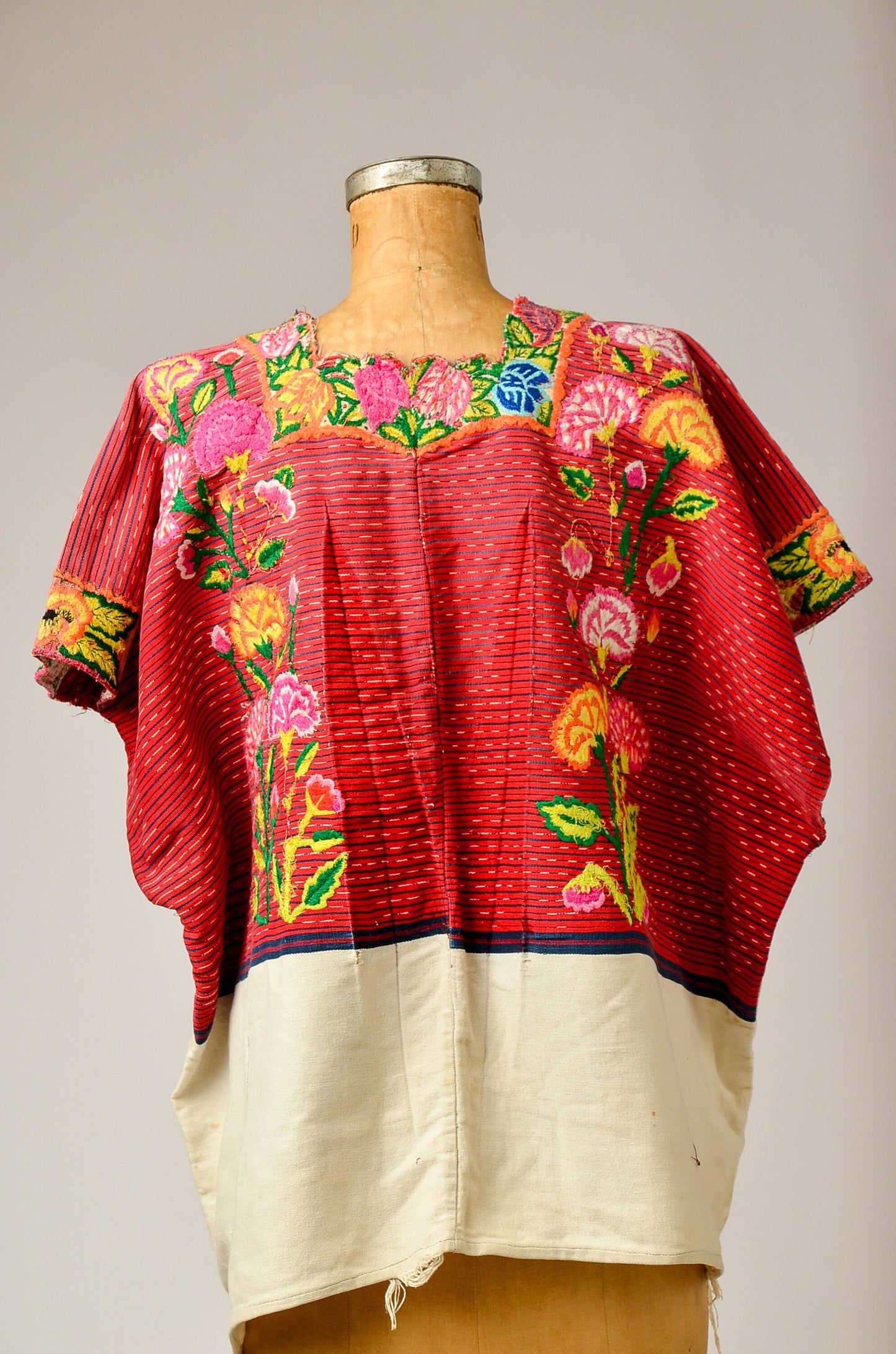 Antique Guatemalan Huipil Blouse Hand Woven Serape