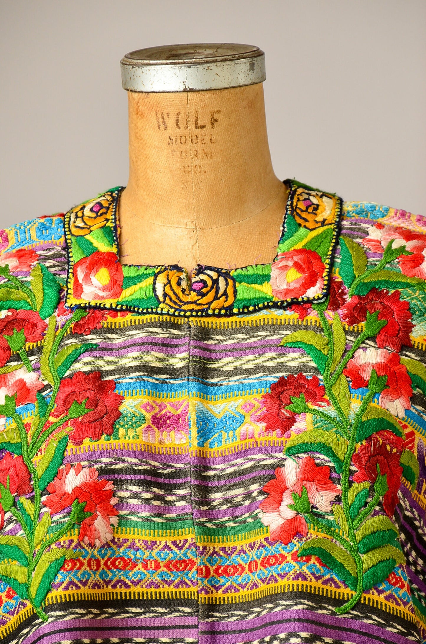 Antique Guatemalan Huipil Blouse Hand Woven Traditional Top