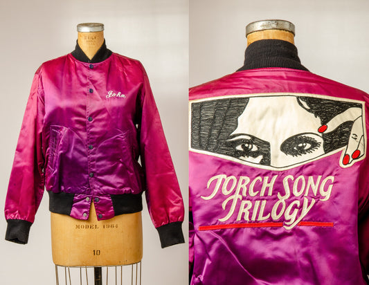 1980s Torch Song Trilogy by Harvey Fierstein Original Play Satin Bomber Jacket