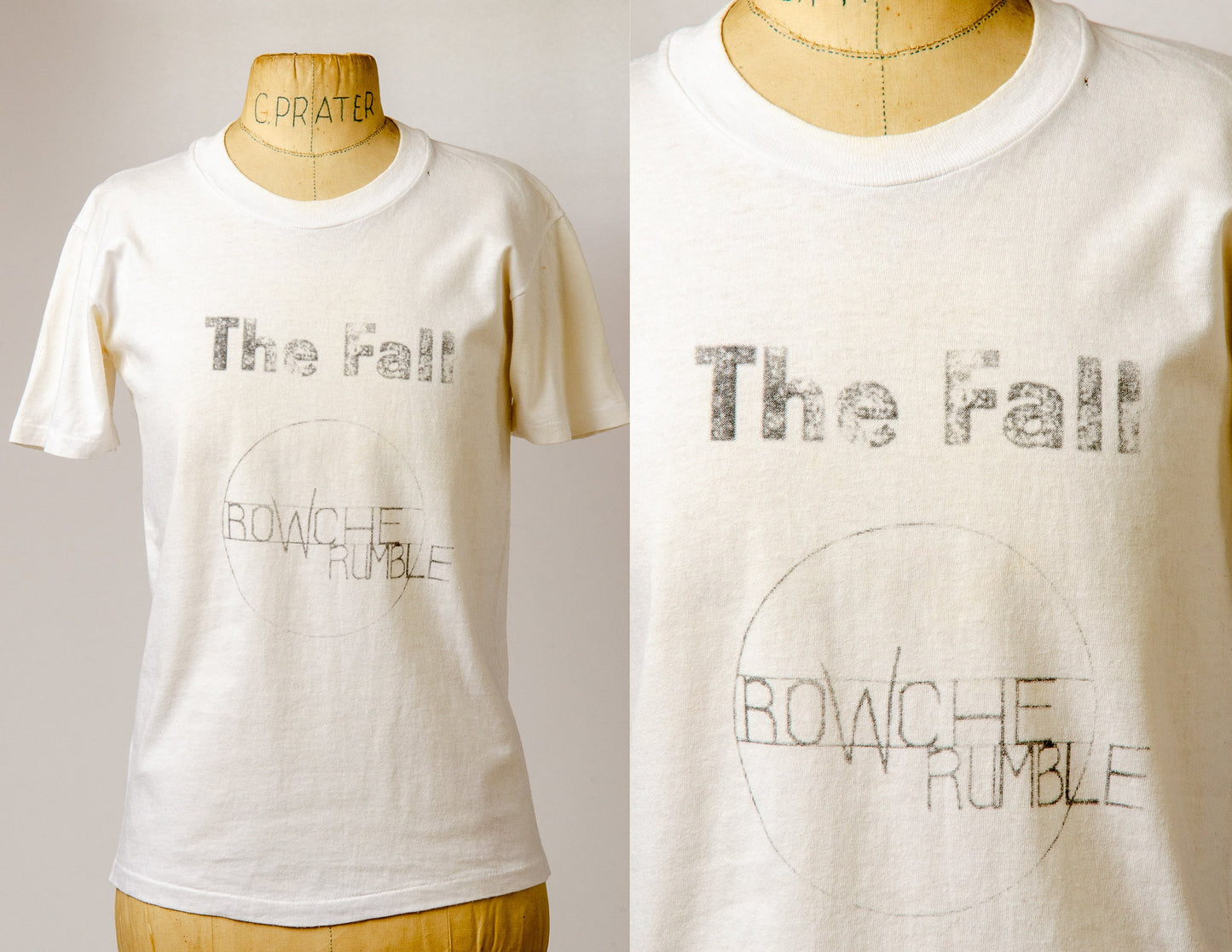 1980s The FALL Rowche Rumble Fan Made UK Punk T Shirt