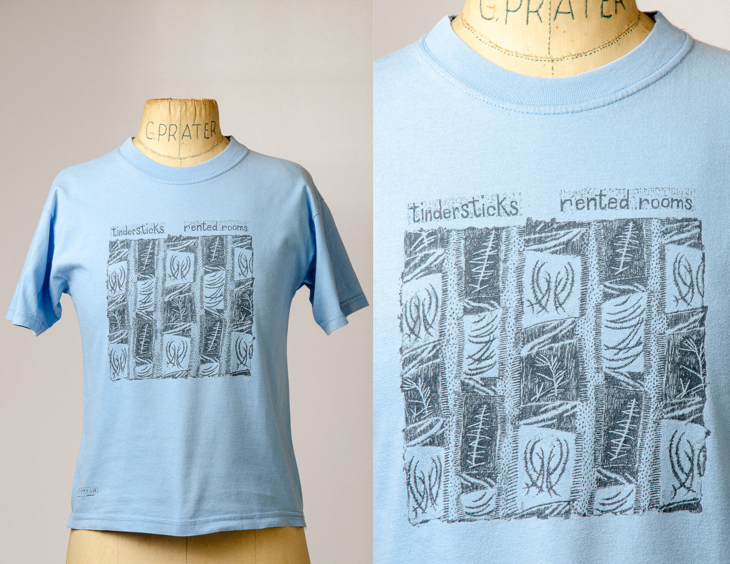 90s Tindersticks Rented Rooms Promo Blue Cotton T Shirt