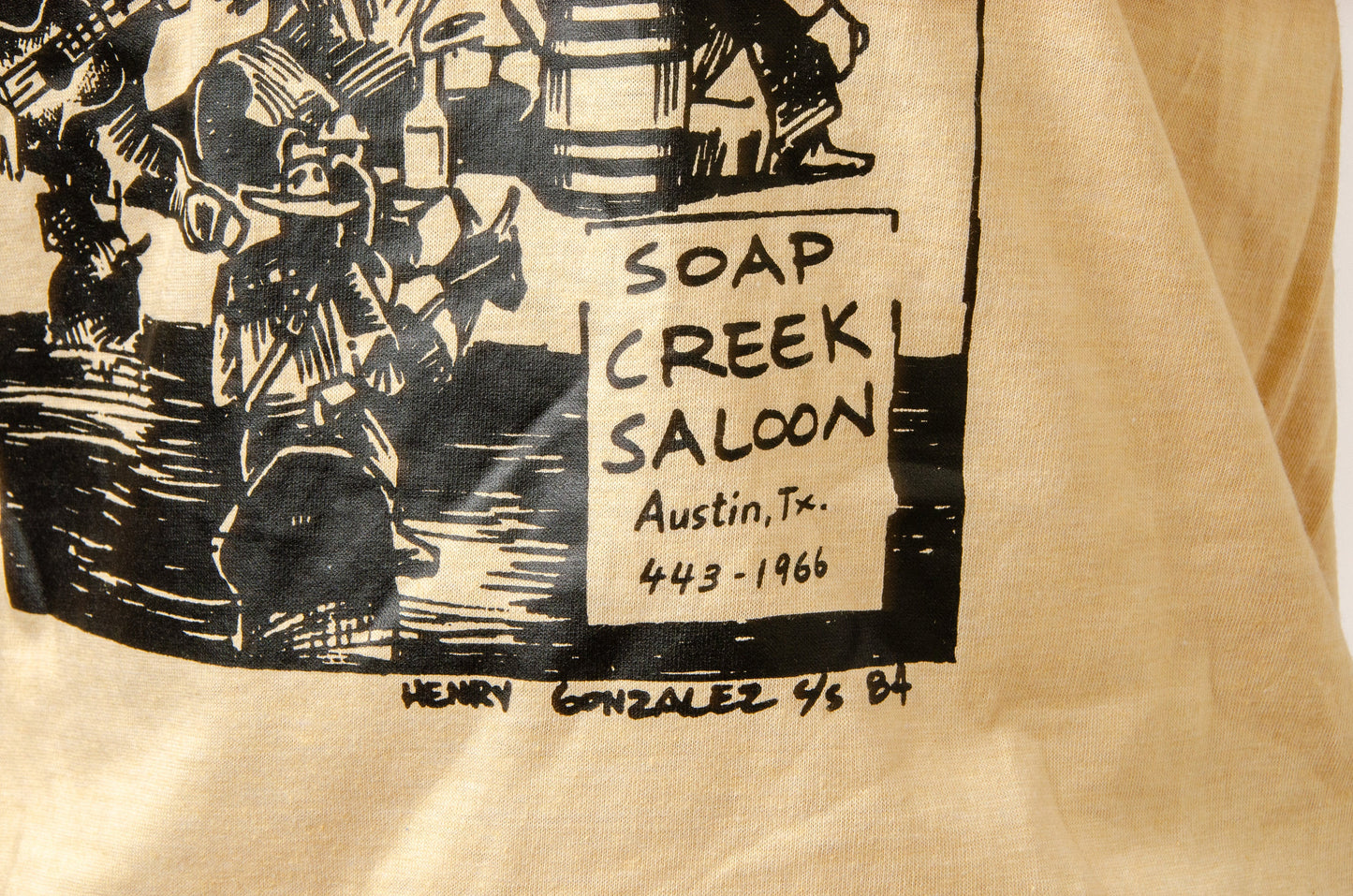 1980s Soap Creek Saloon Los Obos Austin Texas Henry Gonzales T Shirt