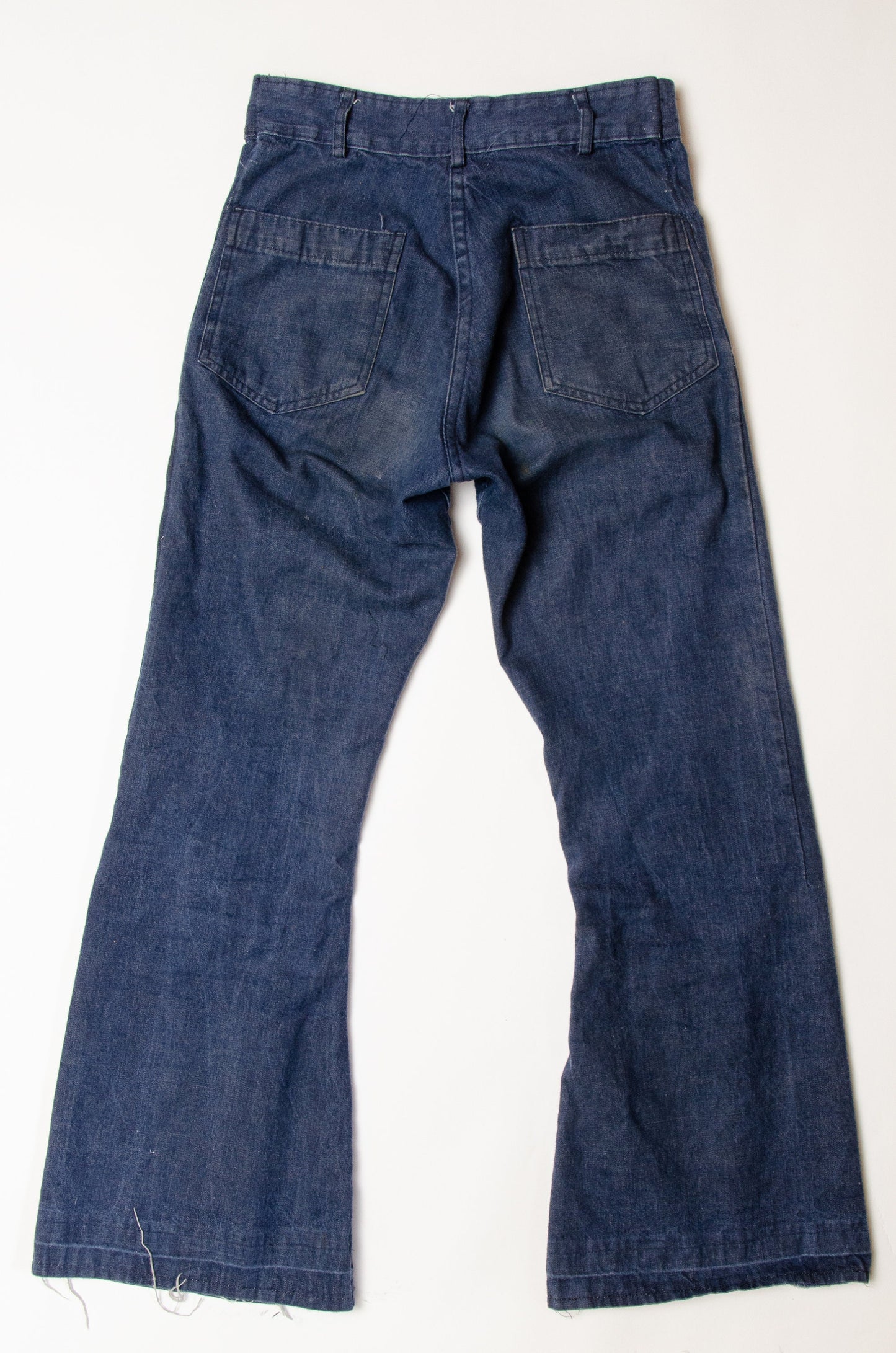 Vintage Seafarer Bell Bottoms Dark Denim Dungarees Sailor Jeans 28 x 30